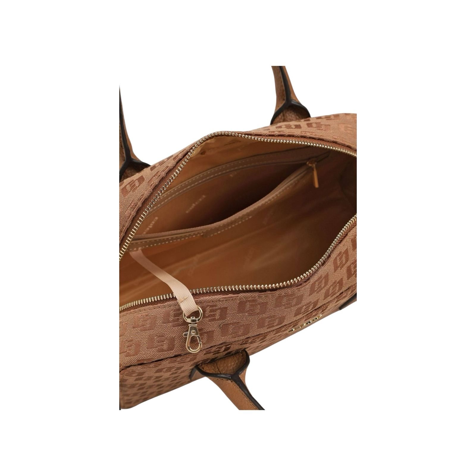 Bolsa Feminina Colcci Bowling Jacquard Alça Dupla Media Caramelo Caramelo 5