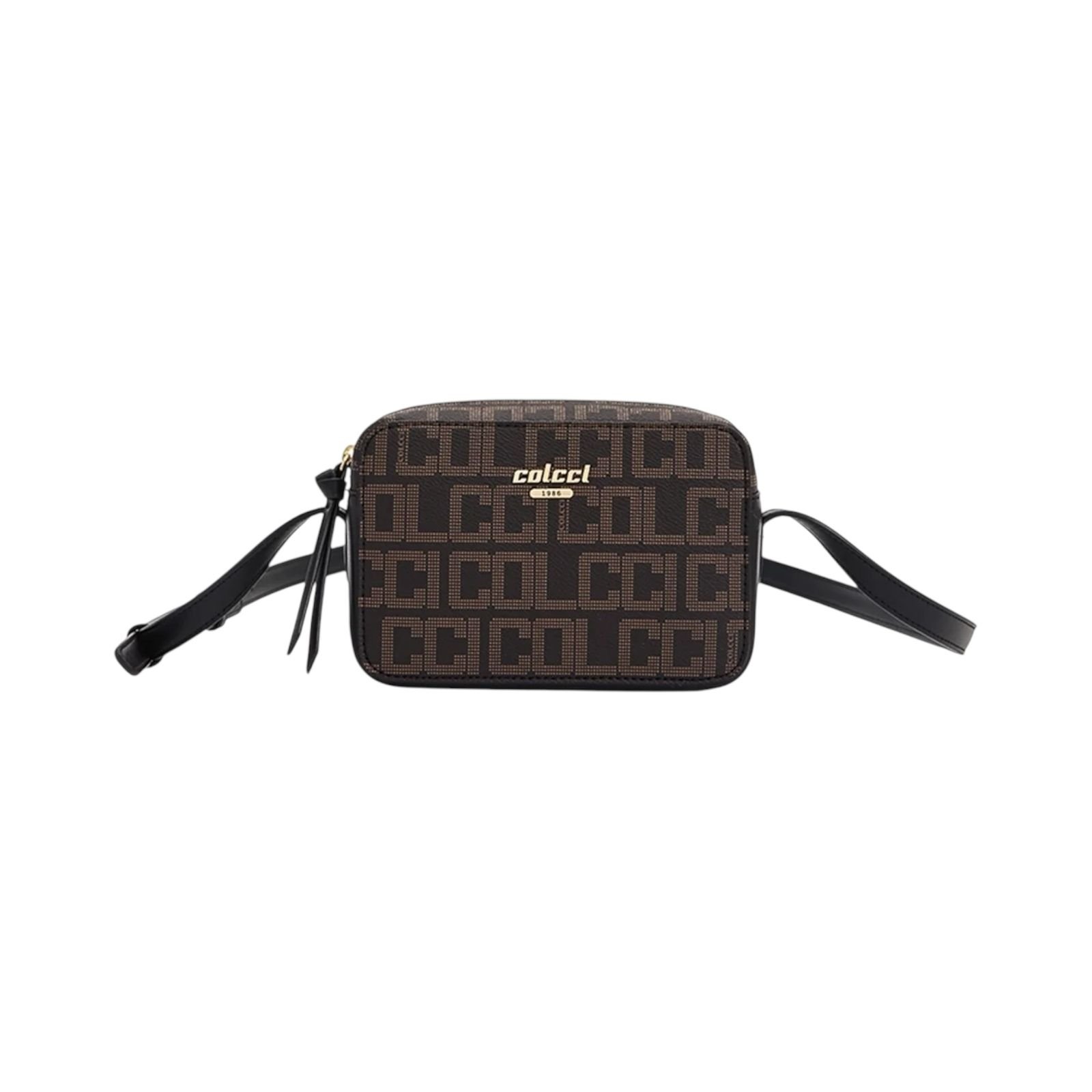 Bolsa Feminina Colcci Camera Monograma Tiracolo Pequena Cafe