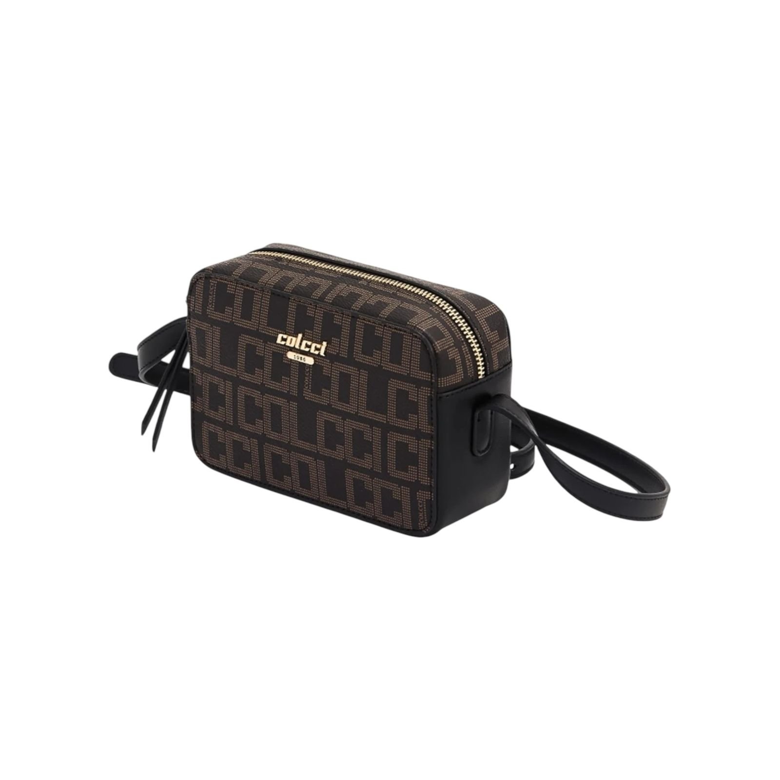 Bolsa Feminina Colcci Camera Monograma Tiracolo Pequena Cafe Café 2