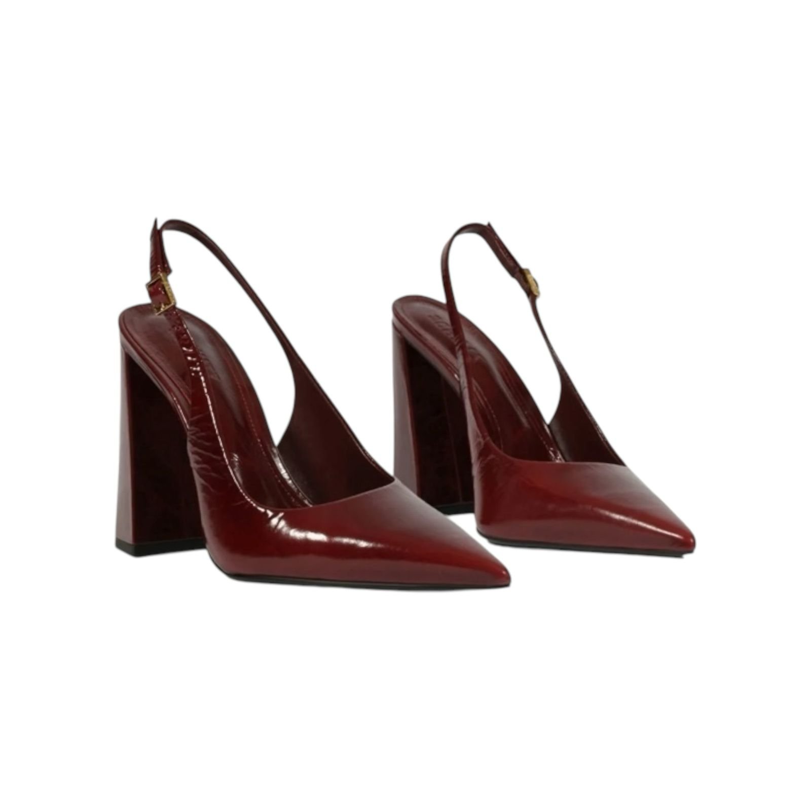 Scarpin Feminino Schutz Couro Envernizado Slingback Rhonda Vinho Vinho 2