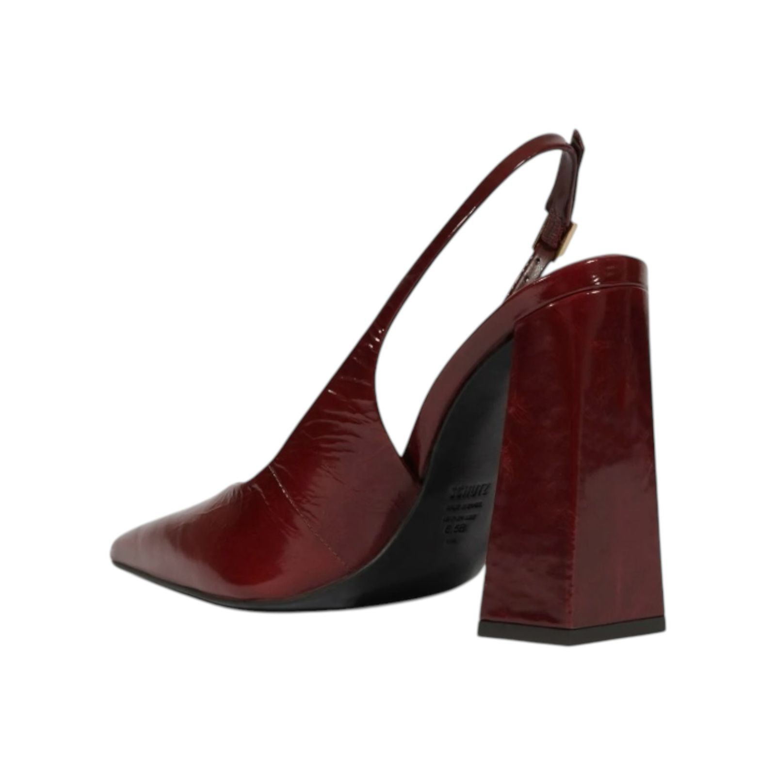 Scarpin Feminino Schutz Couro Envernizado Slingback Rhonda Vinho Vinho 3