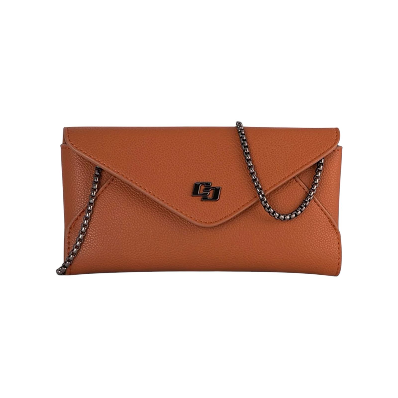 Carteira Feminina Colcci Envelope Mini Alça Corrente Caramelo