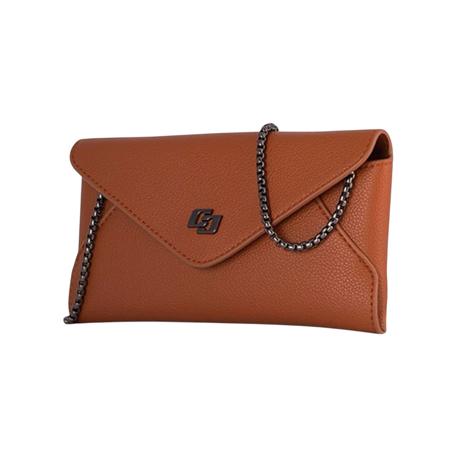 Carteira Feminina Colcci Envelope Mini Alça Corrente Caramelo Caramelo 2
