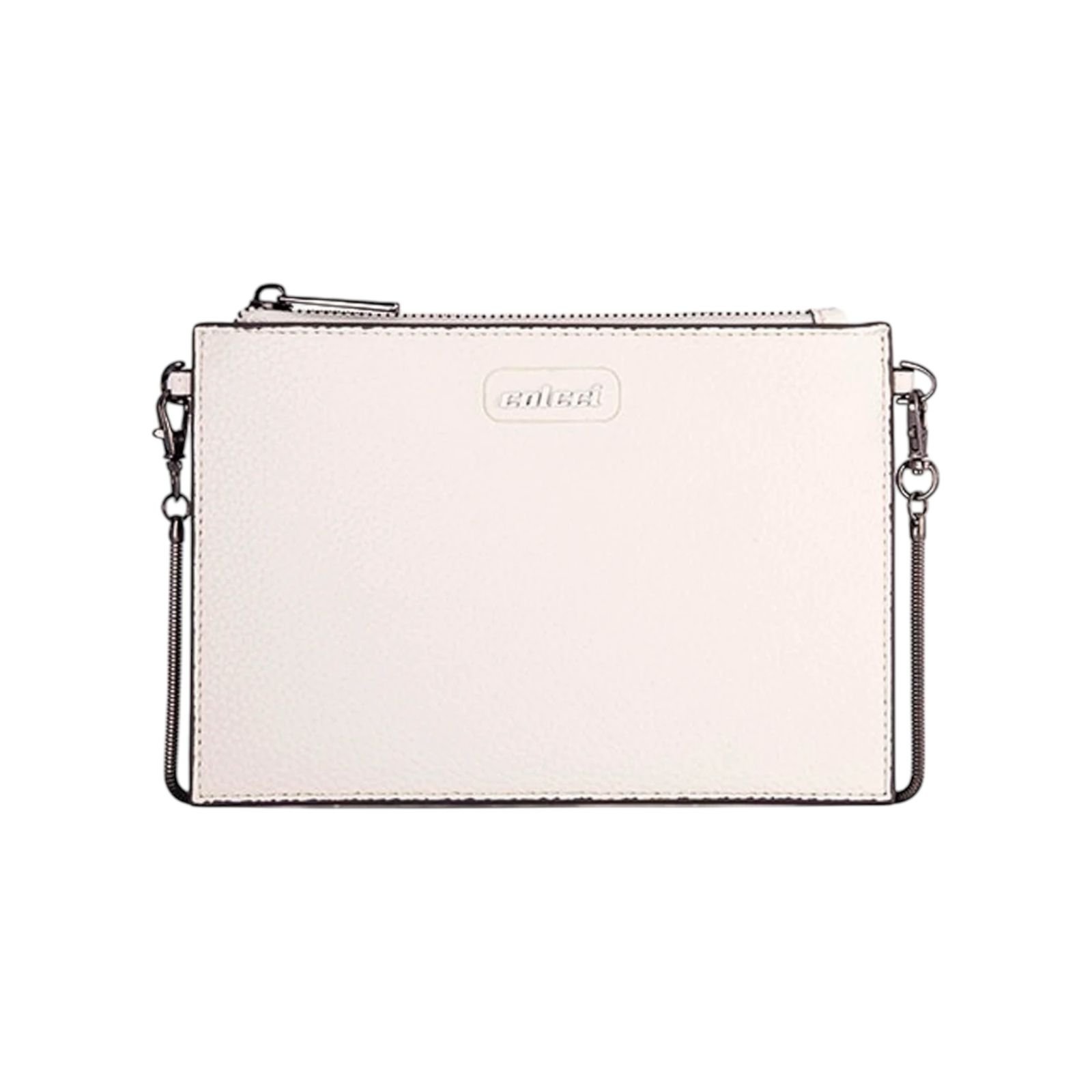 Bolsa Feminina Colcci Crossbody Flat Alça Corrente Pequena Creme