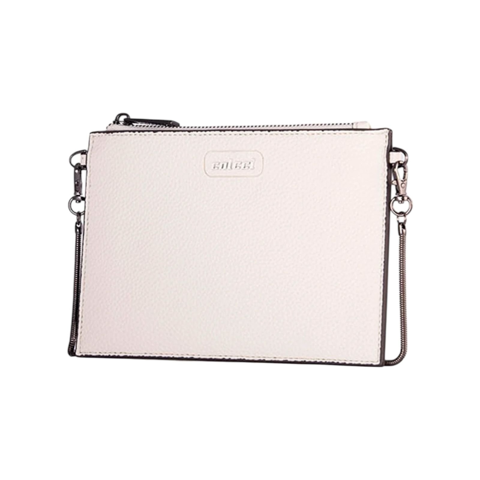 Bolsa Feminina Colcci Crossbody Flat Alça Corrente Pequena Creme Creme 2