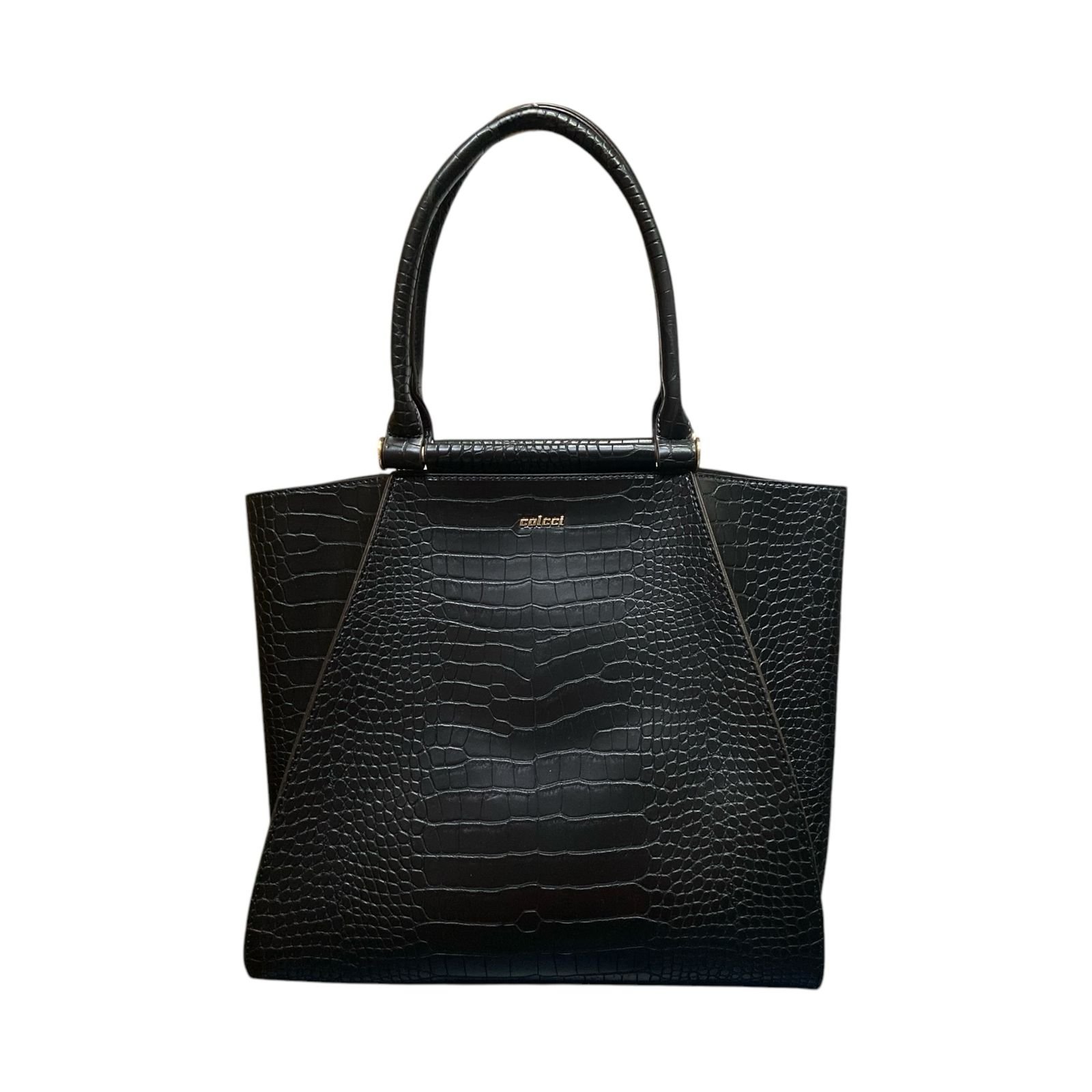 Bolsa Feminina Colcci Shopping Bag Croco De Ombro Grande Preto