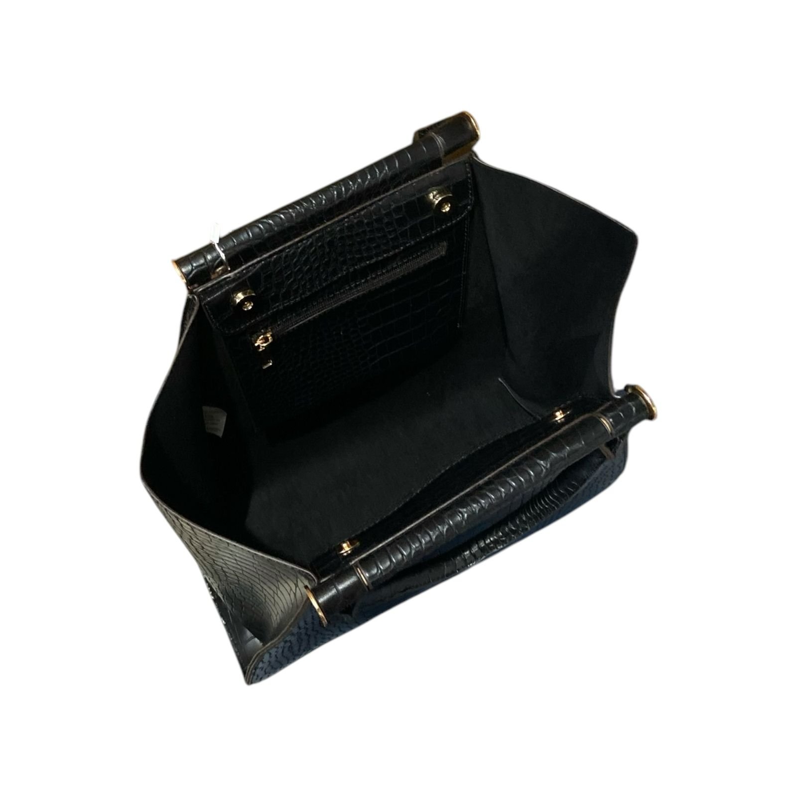 Bolsa Feminina Colcci Shopping Bag Croco De Ombro Grande Preto Preto 3