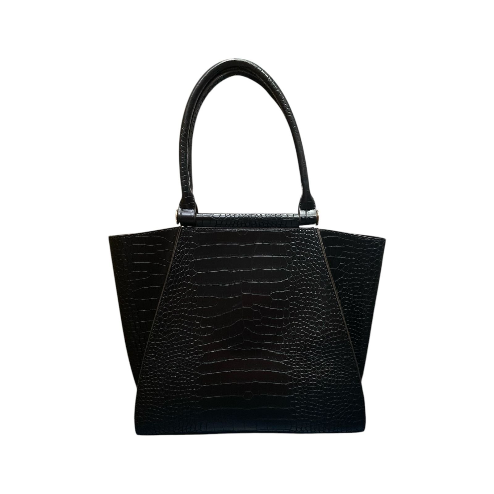 Bolsa Feminina Colcci Shopping Bag Croco De Ombro Grande Preto Preto 4