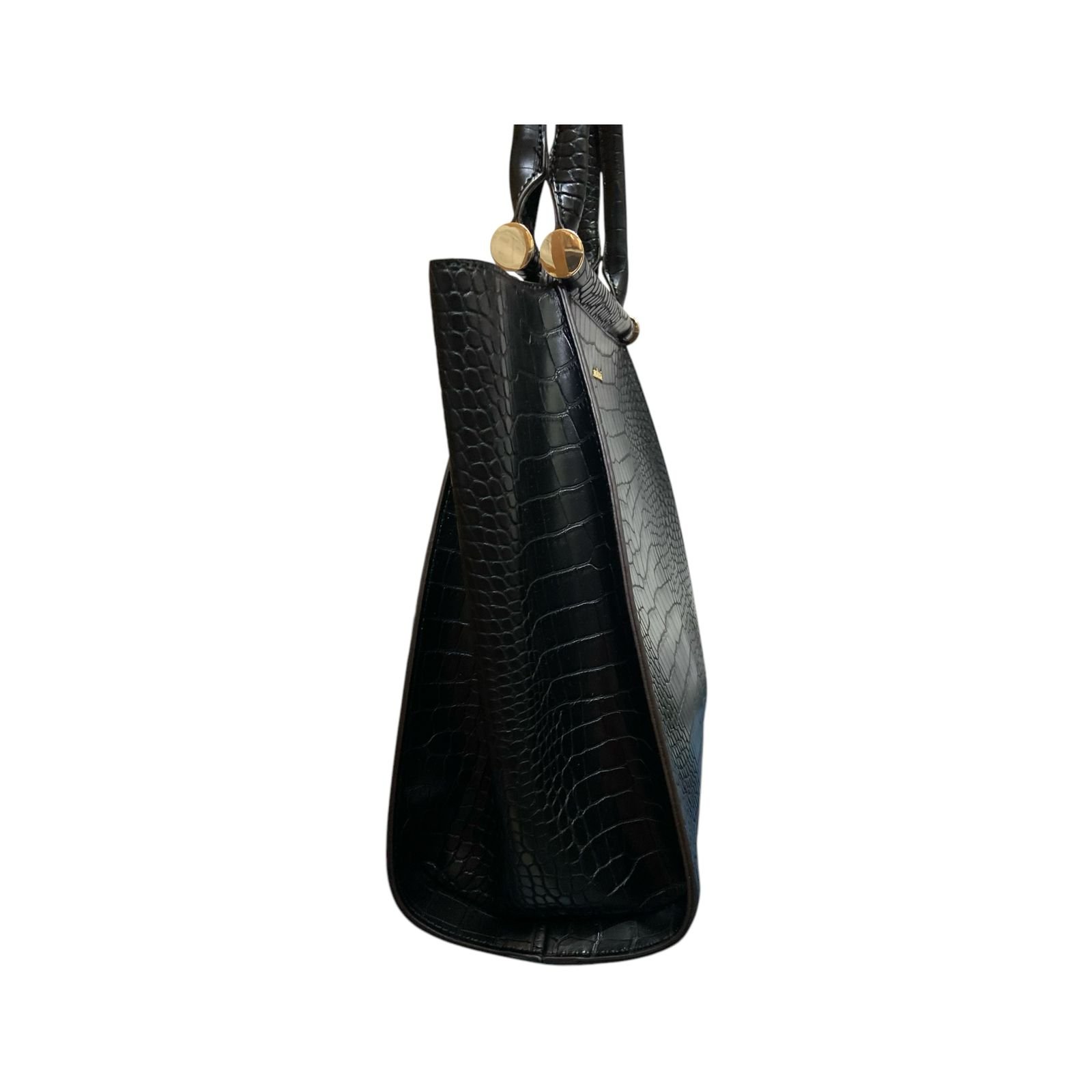 Bolsa Feminina Colcci Shopping Bag Croco De Ombro Grande Preto Preto 6