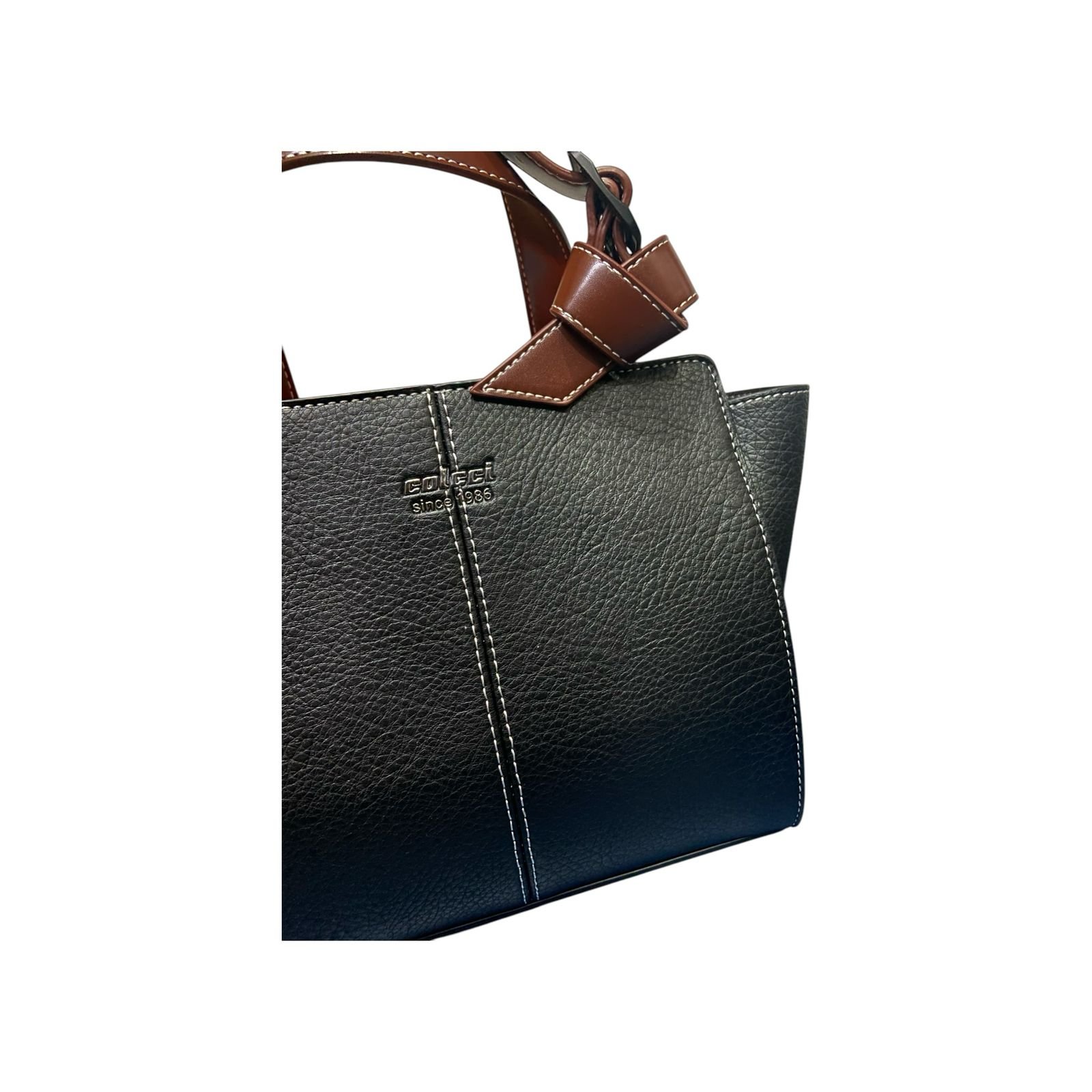 Bolsa Feminina Colcci Tote Belt Alça Dupla Media Preto Preto 3