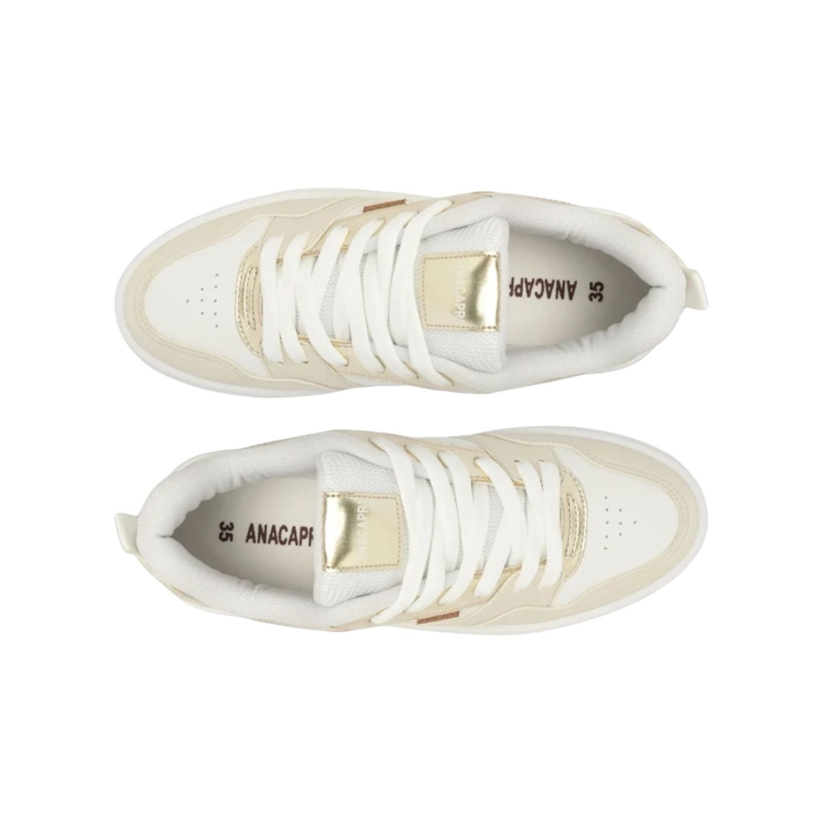 Tenis Feminino Anacapri Emma Multicolor Casual Creme Creme 3