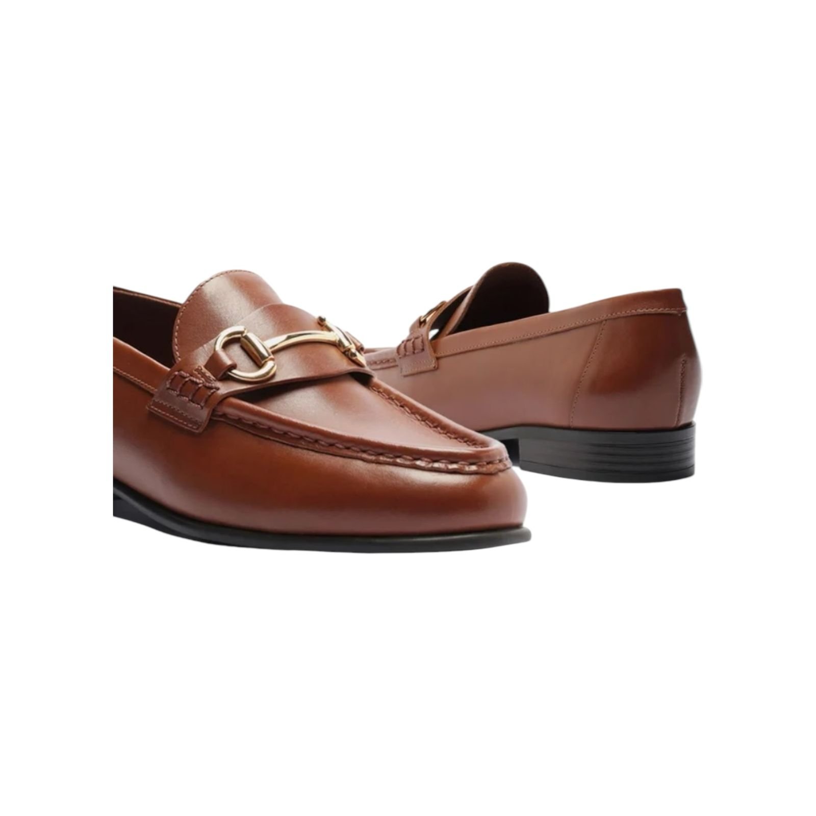 Mocassim Feminino Arezzo Couro Tira Bridão Metálico Marrom Marrom 6
