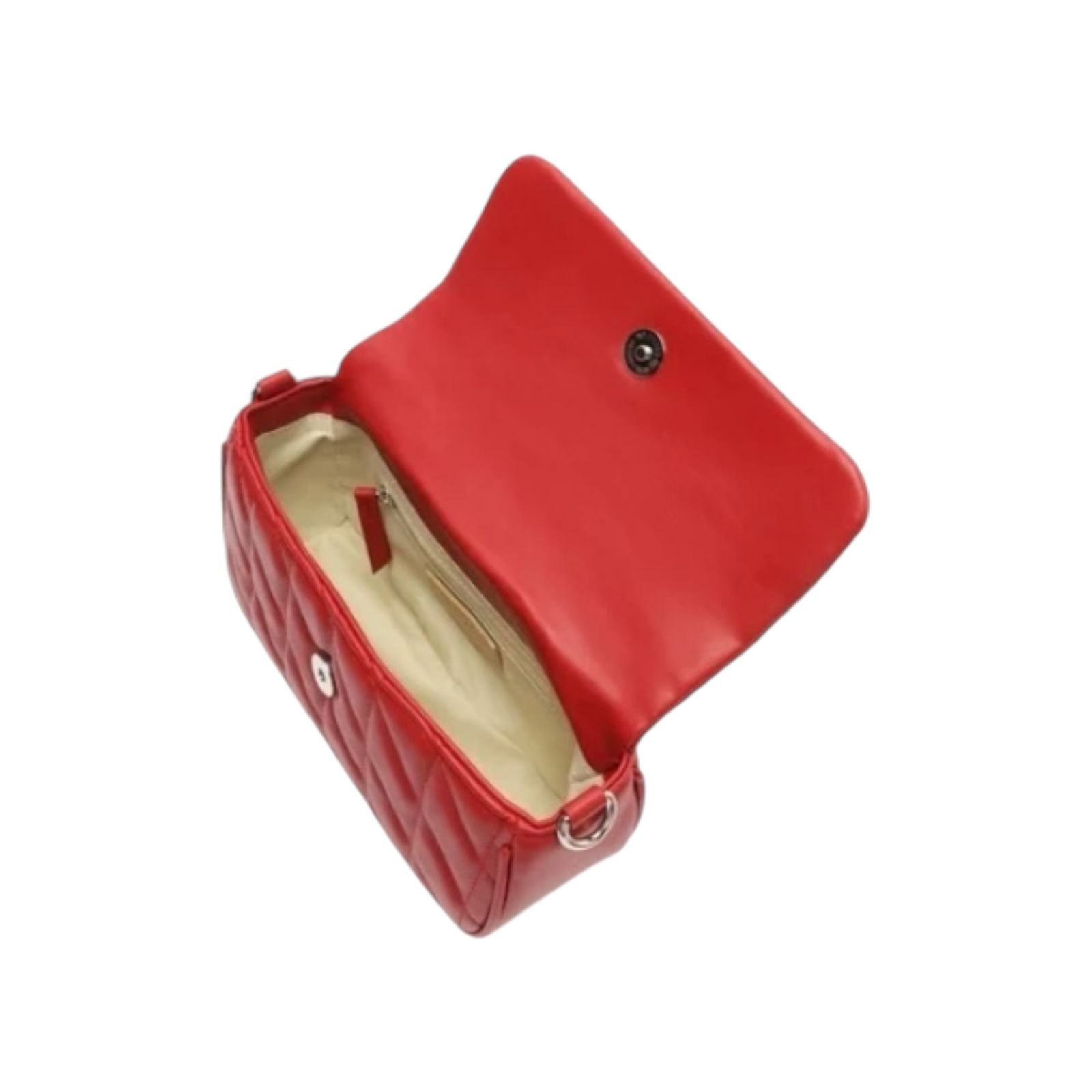 Bolsa Feminina Anacapri Metalasse Triangular Alça Dupla Pequena Vermelho Vermelho 3