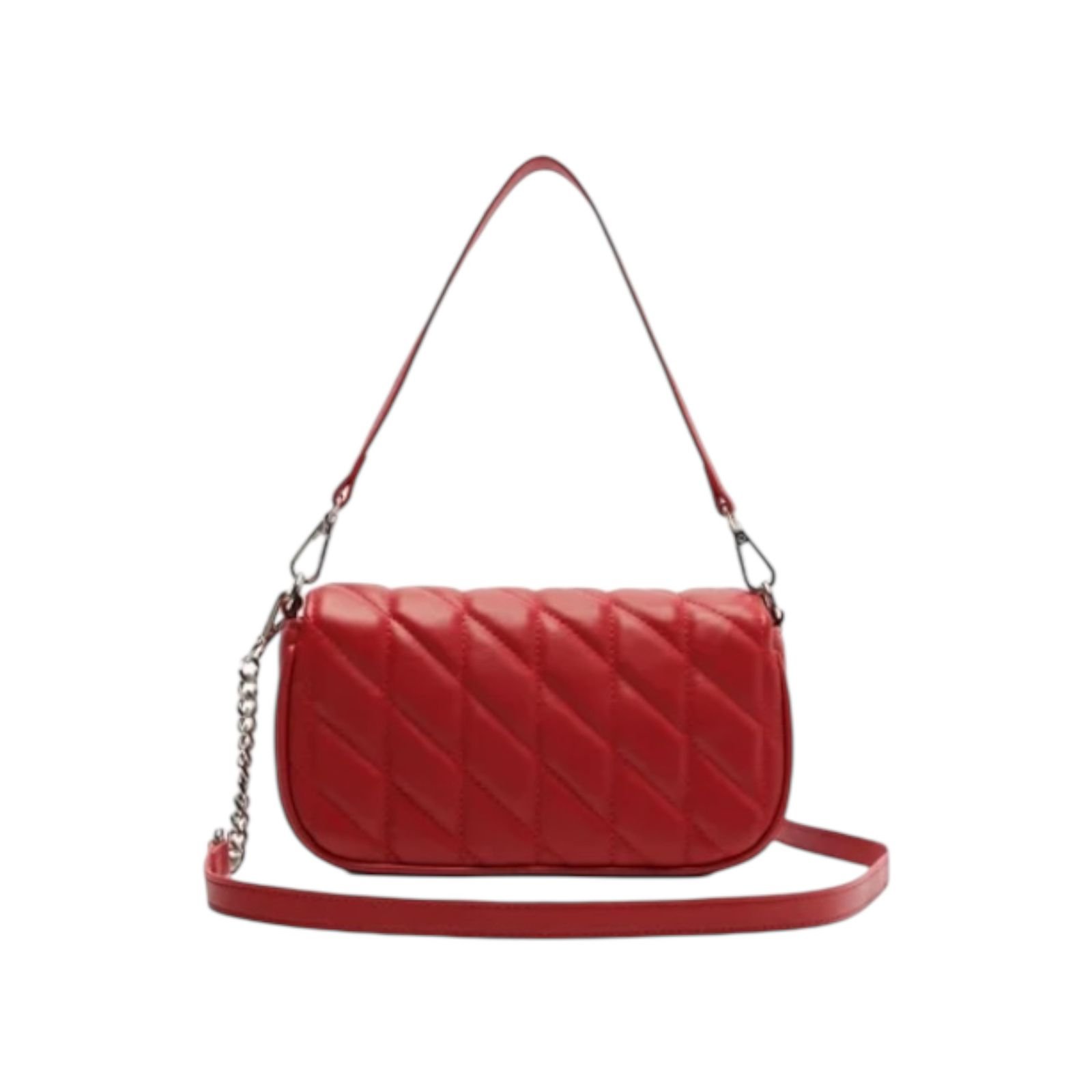 Bolsa Feminina Anacapri Metalasse Triangular Alça Dupla Pequena Vermelho Vermelho 4
