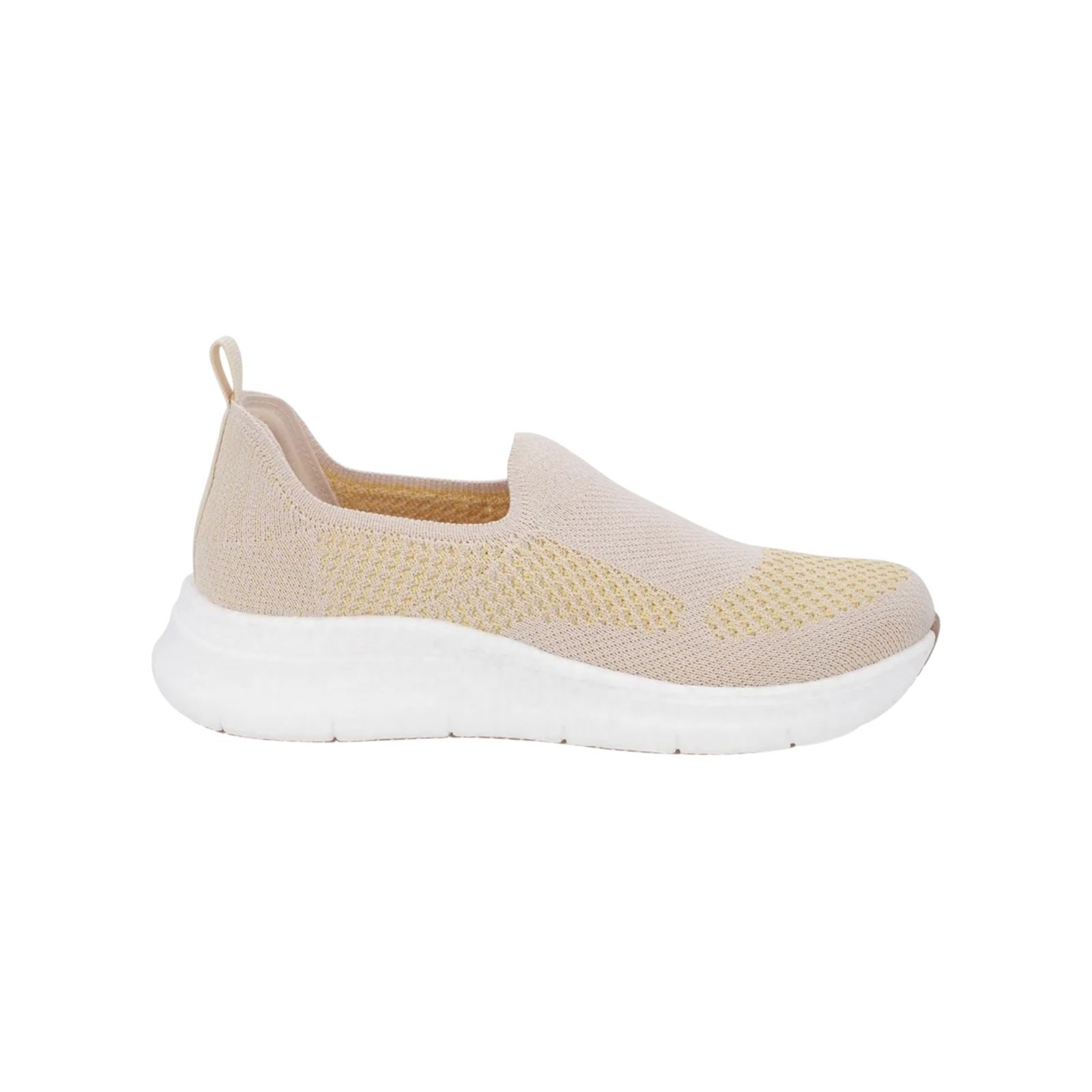 Tênis Feminino Usaflex Tricot Slip On Nude