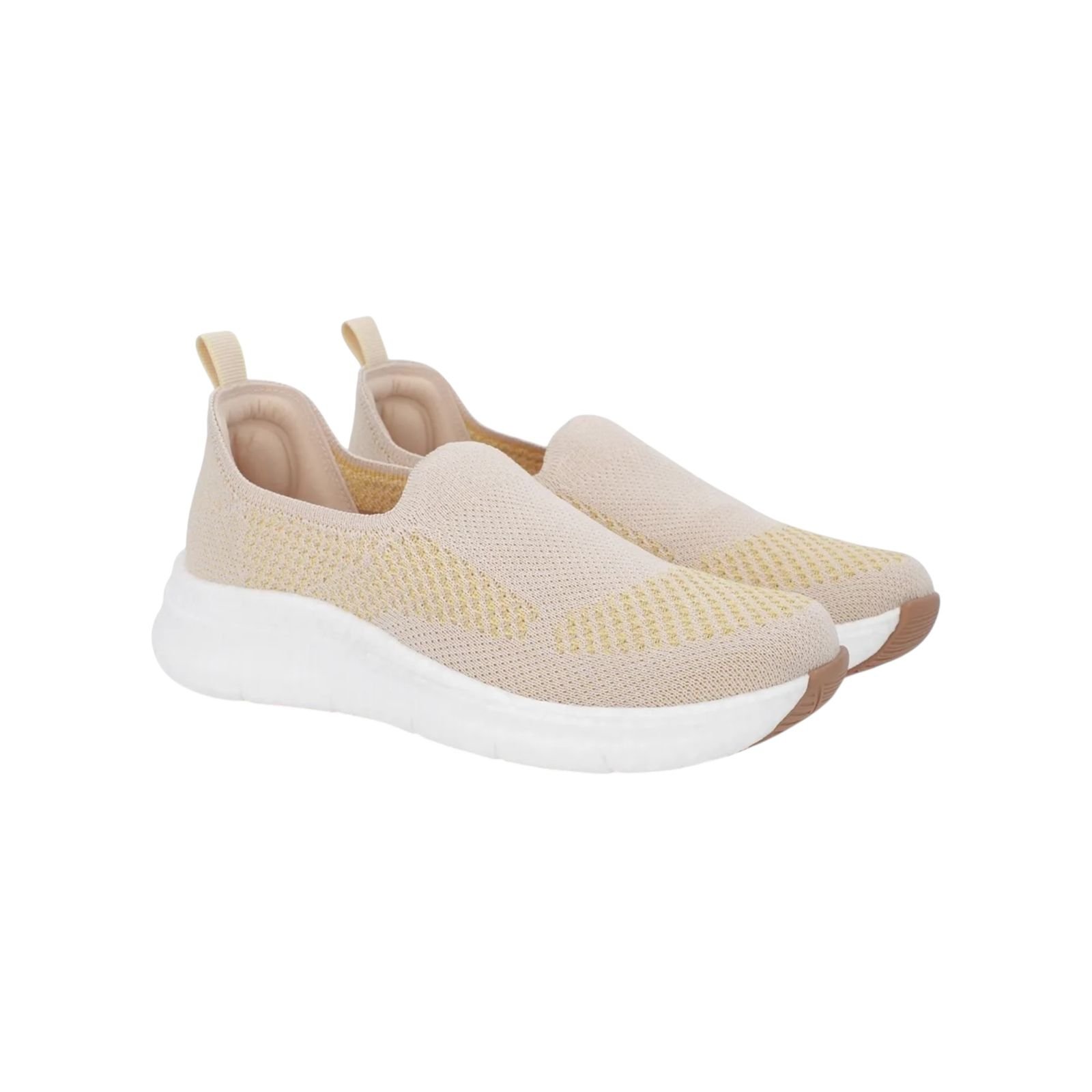 Tênis Feminino Usaflex Tricot Slip On Nude Nude 2