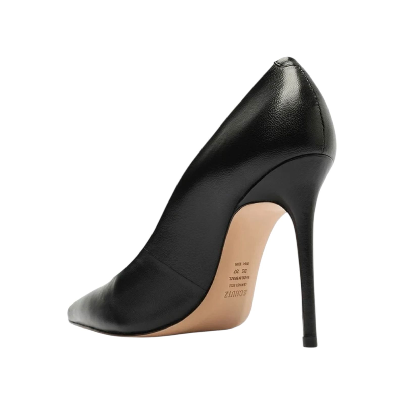 Scarpin Feminino Schutz Couro Salto Alto Fino Preto Preto 4