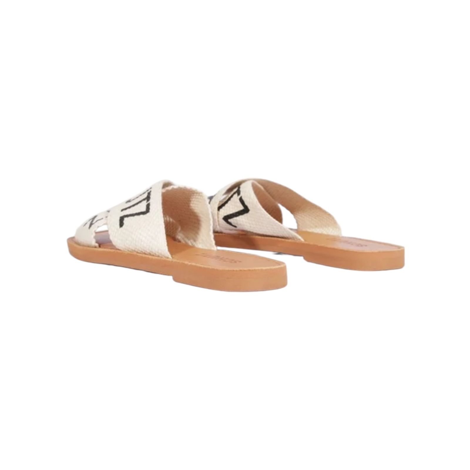 Sandalia Rasteira Feminina Schutz Logo De X Branco Branco 3