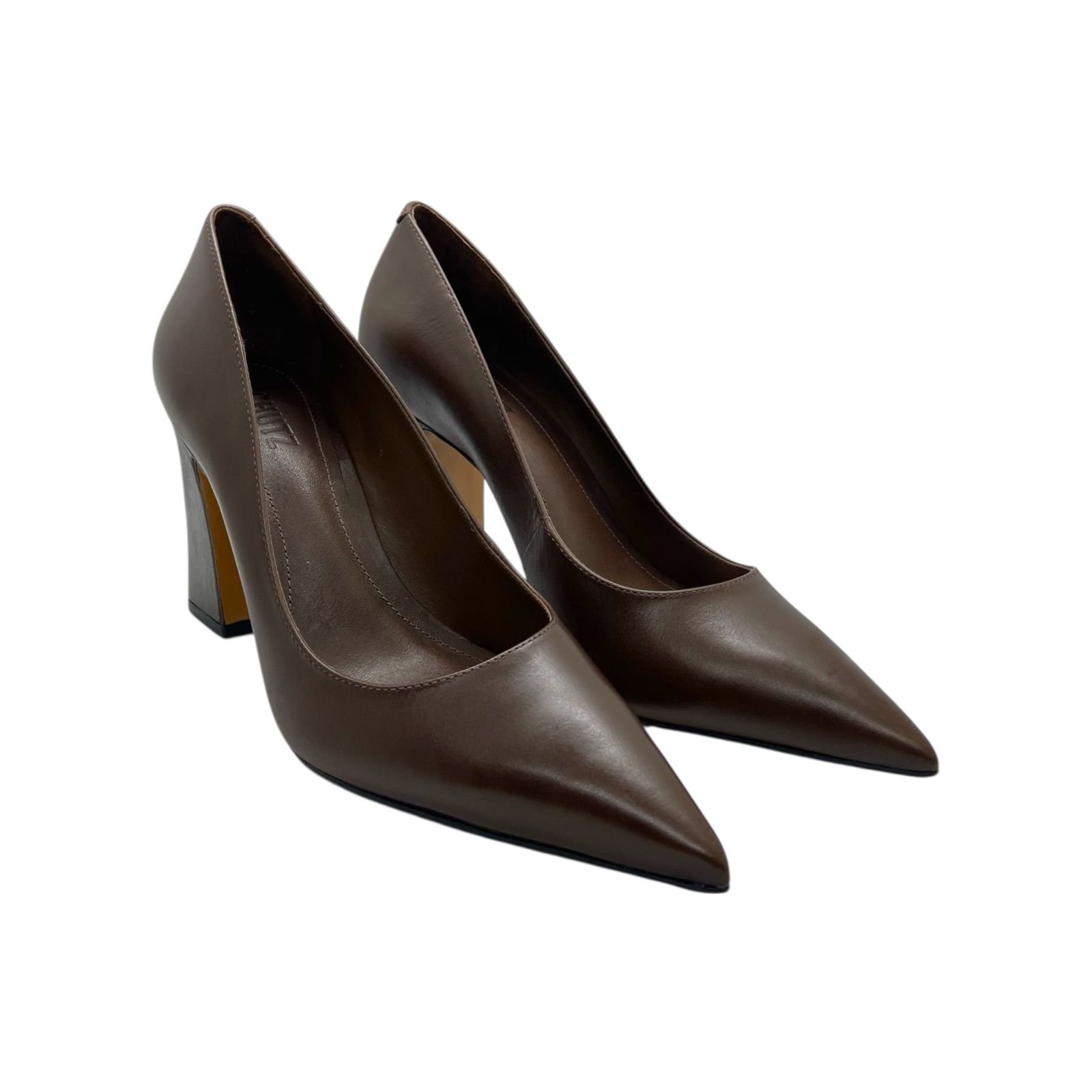 Scarpin Feminino Schutz Couro City Chic Marrom Marrom 2