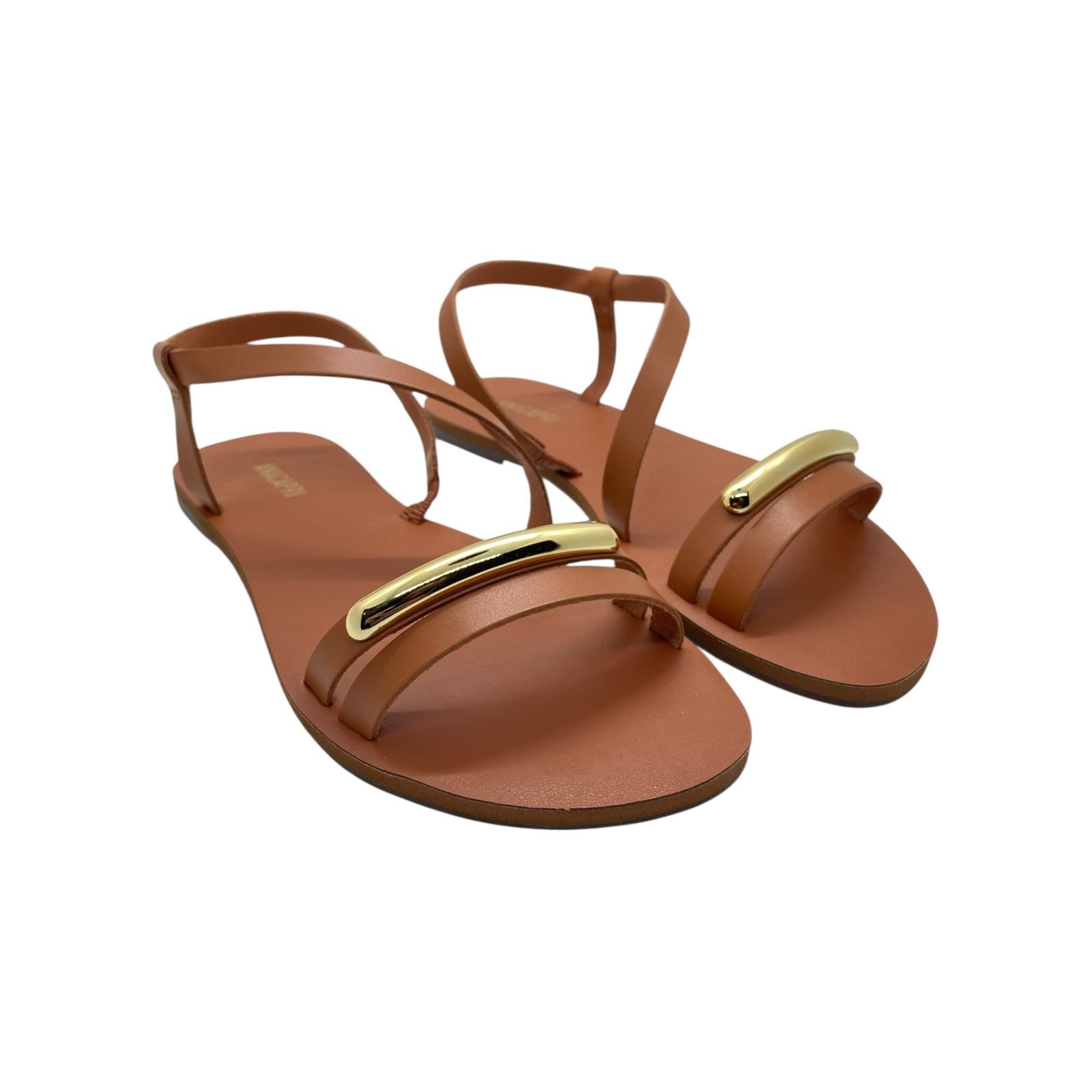 Sandalia Feminina Anacapri Tiras Finas Caramelo Marrom 3