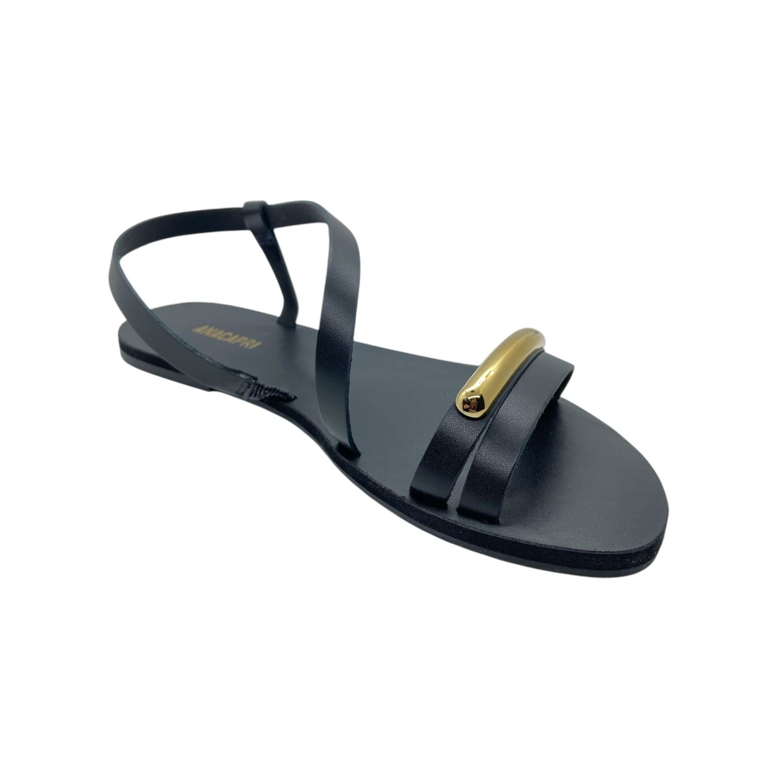 Sandalia Feminina Anacapri Tiras Finas Preto Preto 3