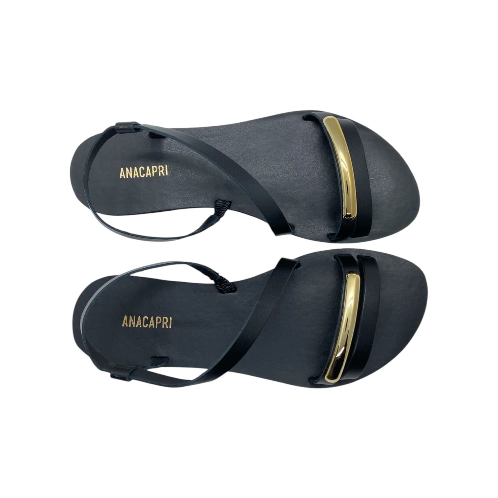 Sandalia Feminina Anacapri Tiras Finas Preto Preto 4