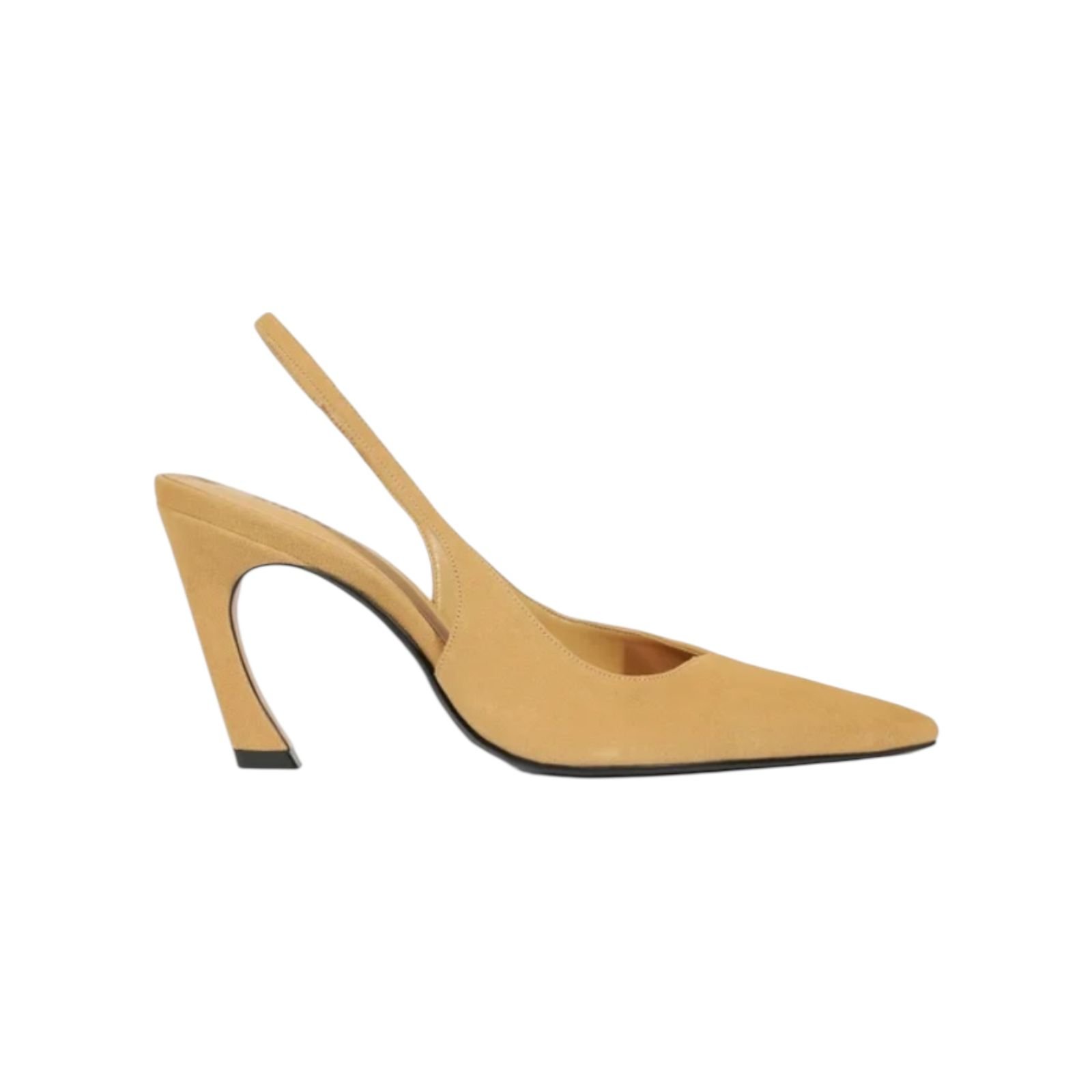 Scarpin Feminino Schutz Slingback Lexi Camurça Bege