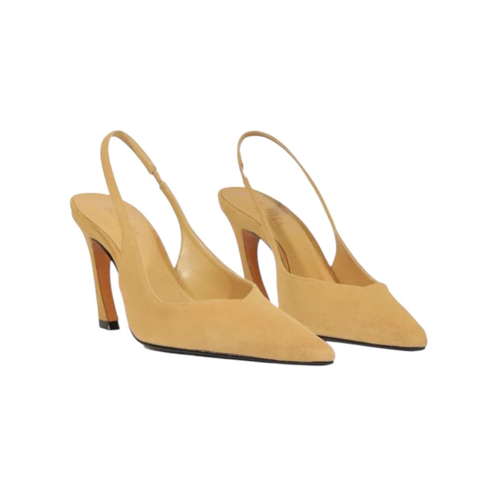 Scarpin Feminino Schutz Slingback Lexi Camurça Bege Bege 2