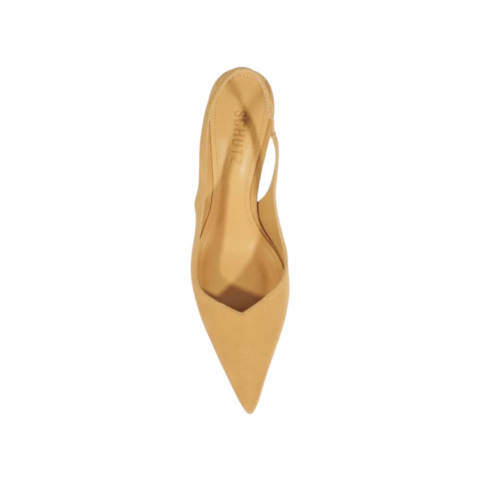 Scarpin Feminino Schutz Slingback Lexi Camurça Bege Bege 5