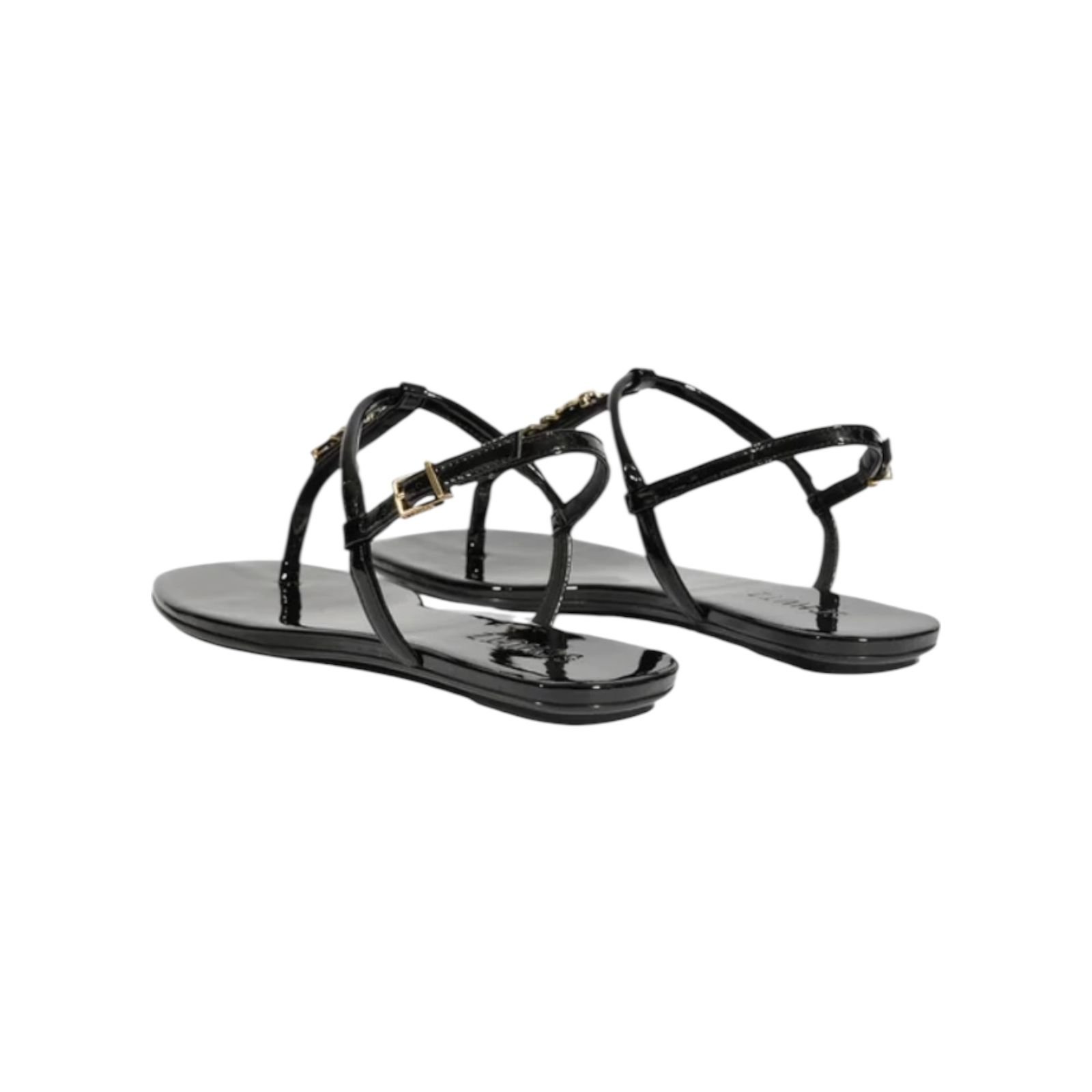 Sandalia Rasteira Cristal Schutz Feminino Preto Preto 4