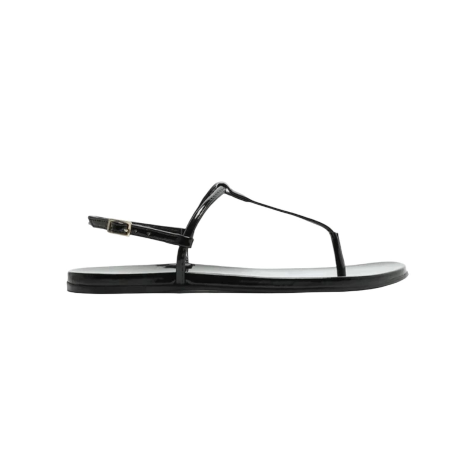 Sandalia Rasteira Basic Verniz Arezzo Feminino Preto
