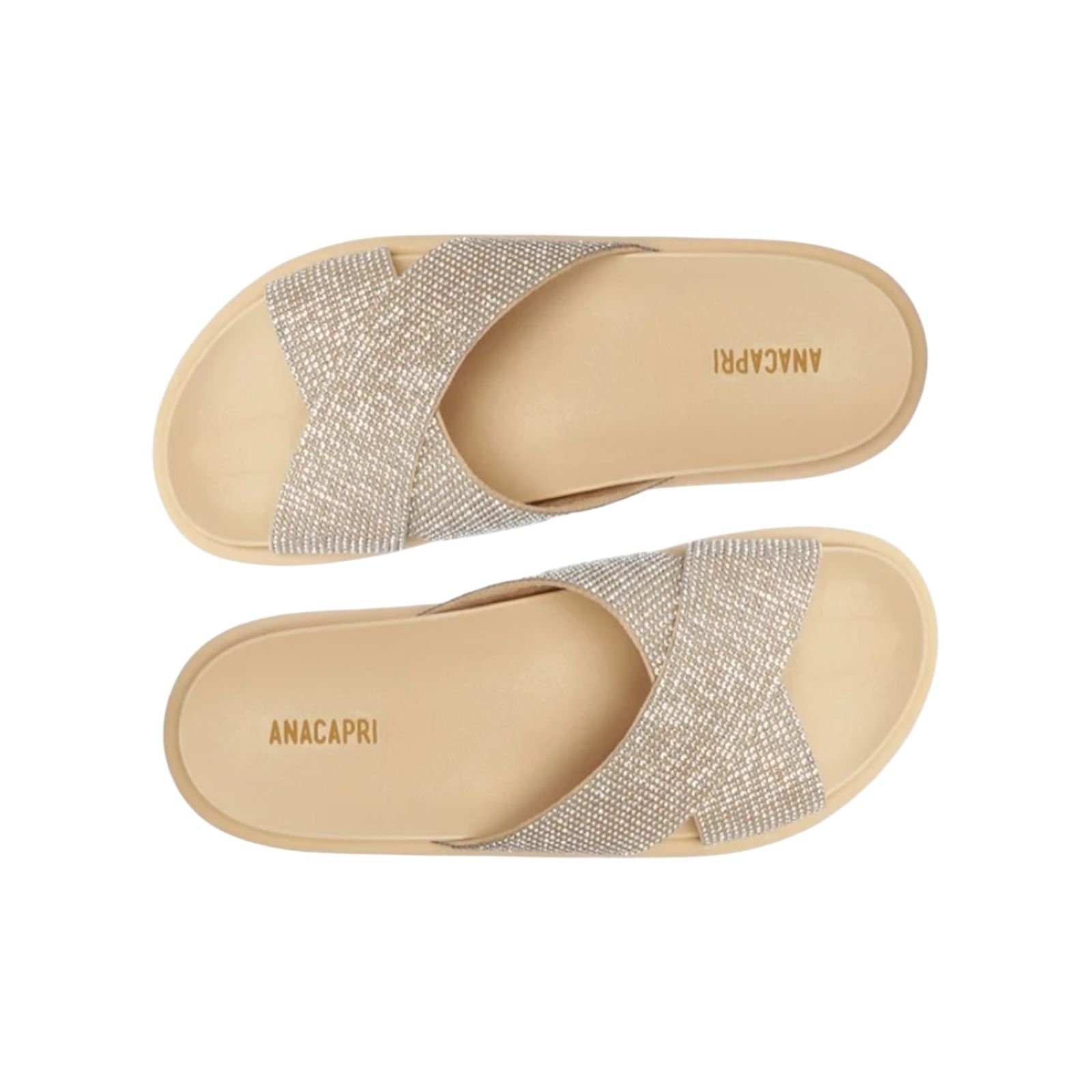 Papete Anatômica Cristal Anacapri Feminino C3038000350002 Bege Prata 3