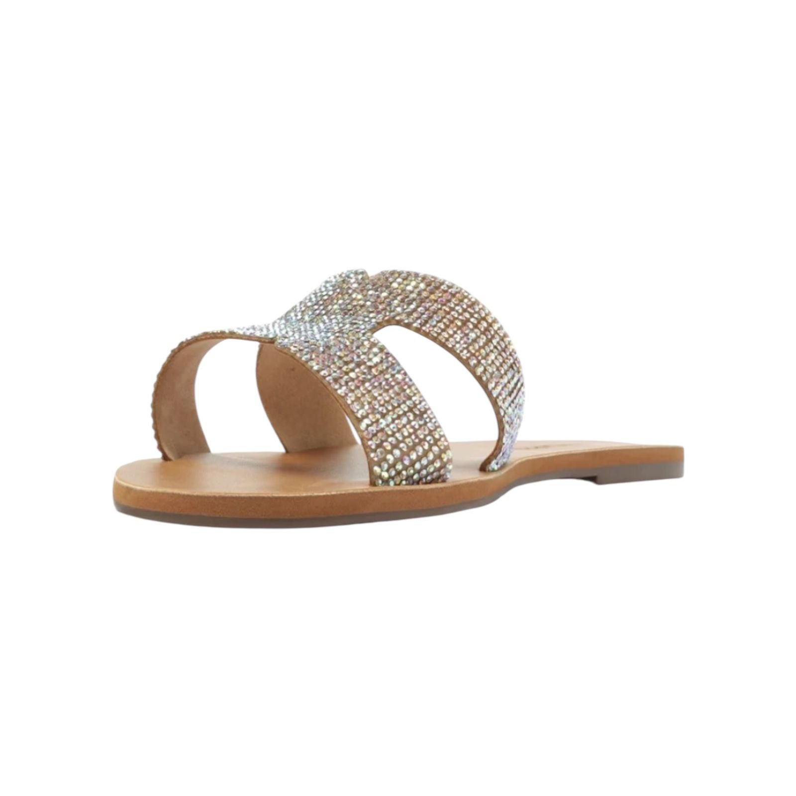 Sandália Rasteira Strass Anacapri Feminino Rosado Rose Gold 3