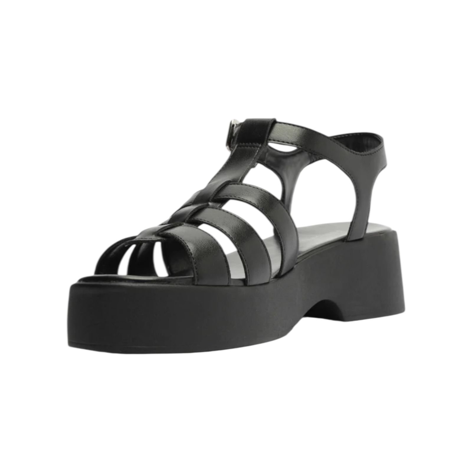 Sandália Flatform Bella Anacapri Femininio Preto Preto 3