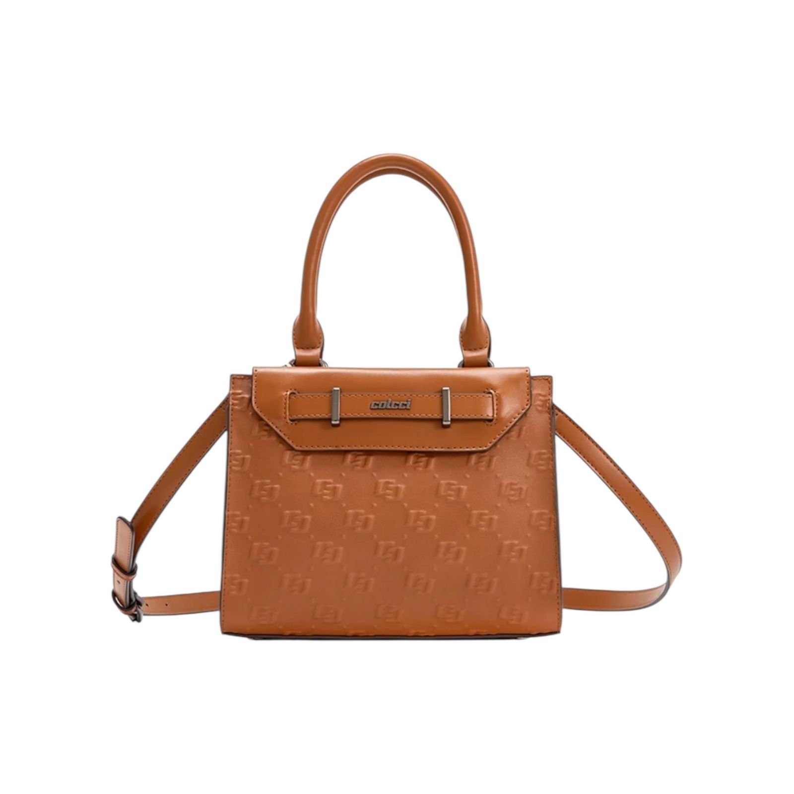 Bolsa Feminina Colcci Tote Gravação Alça Dupla Media Caramelo