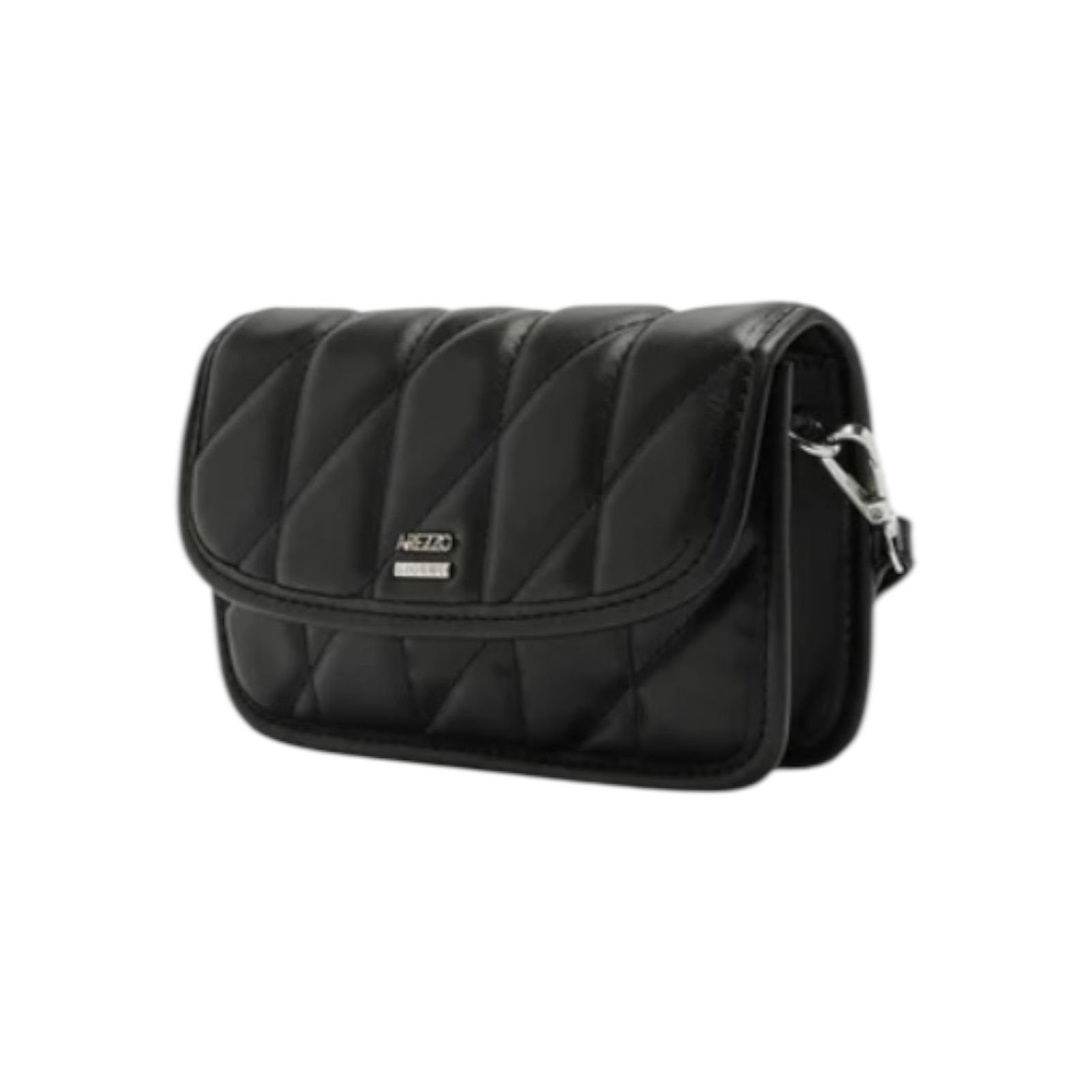 Bolsa Feminina Arezzo Tiracolo Metalasse Pequena Preto Preto 2