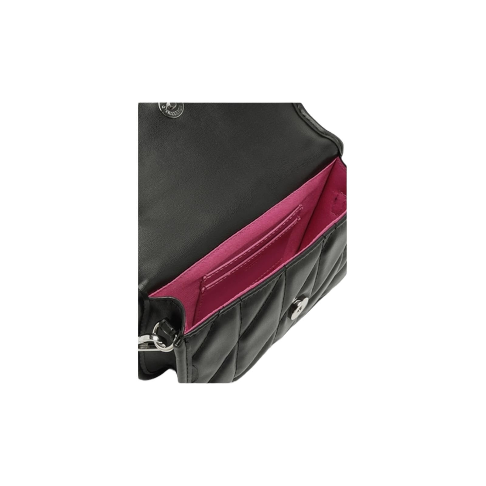 Bolsa Feminina Arezzo Tiracolo Metalasse Pequena Preto Preto 4
