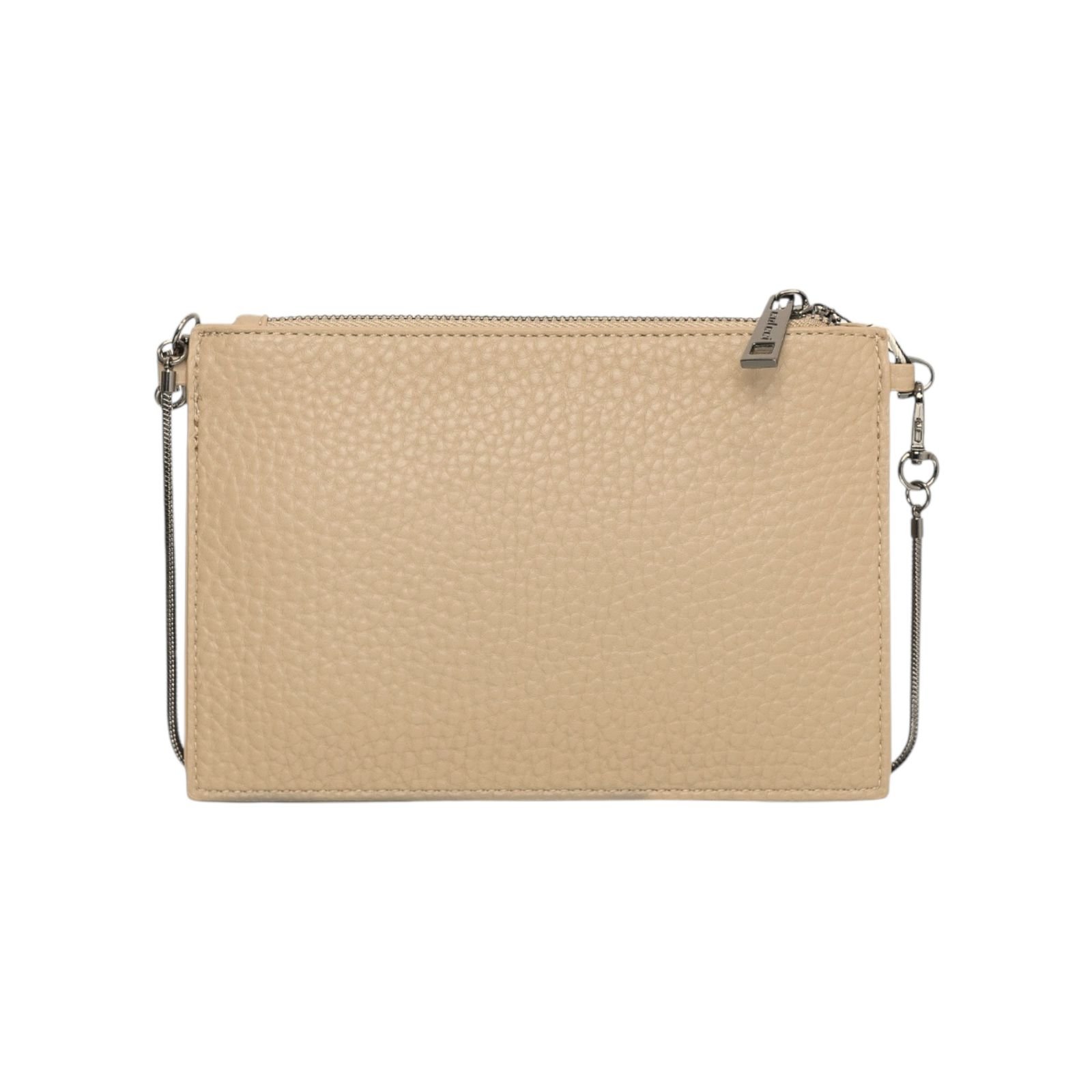 Bolsa Feminina Colcci Crossbody Flat Alça Corrente Pequena Bege Bege 2