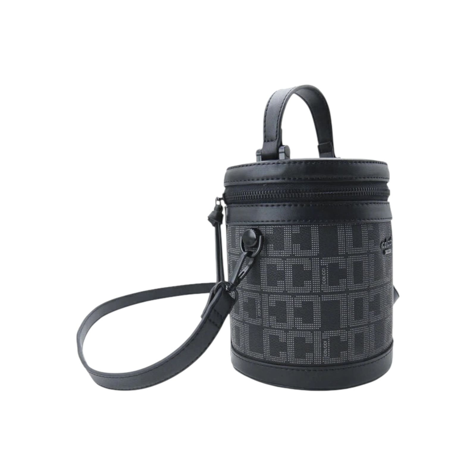 Bolsa Feminina Colcci Bucket Monograma Pequena Preto Preto 2