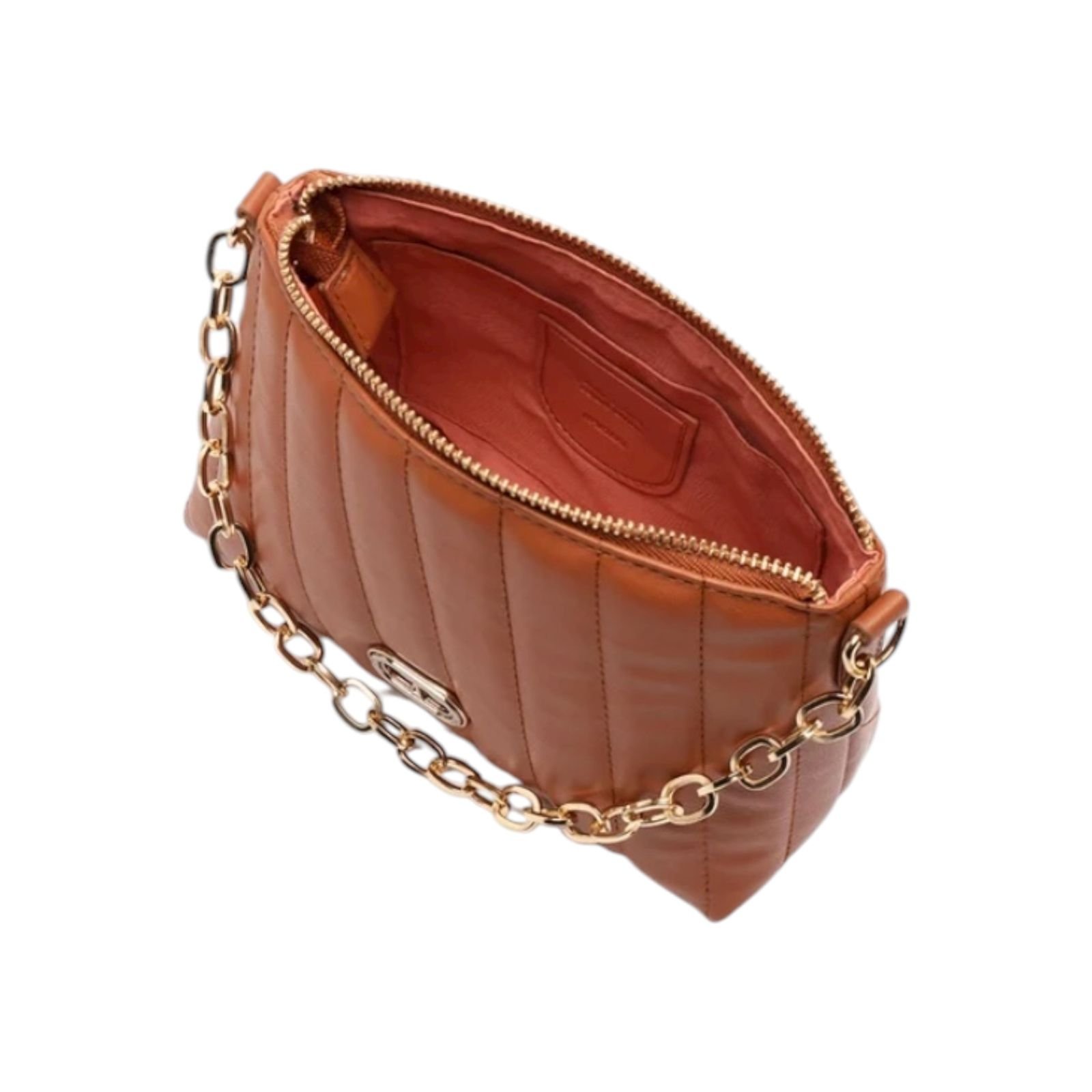 Bolsa Feminina Anacapri Matelassê Tiracolo Pequena Caramelo Caramelo 3