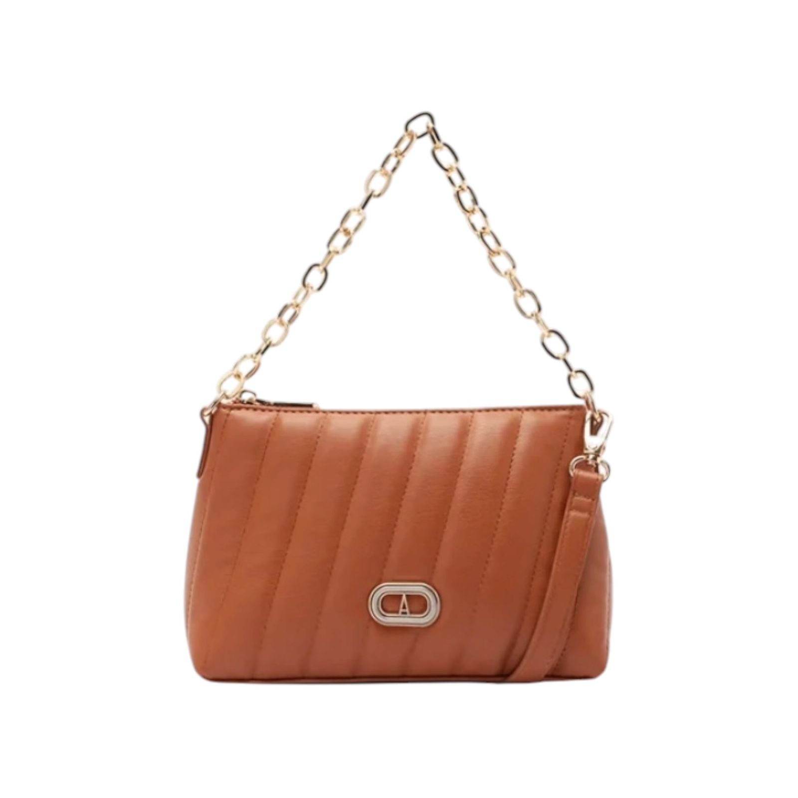 Bolsa Feminina Anacapri Matelassê Tiracolo Pequena Caramelo Caramelo 4