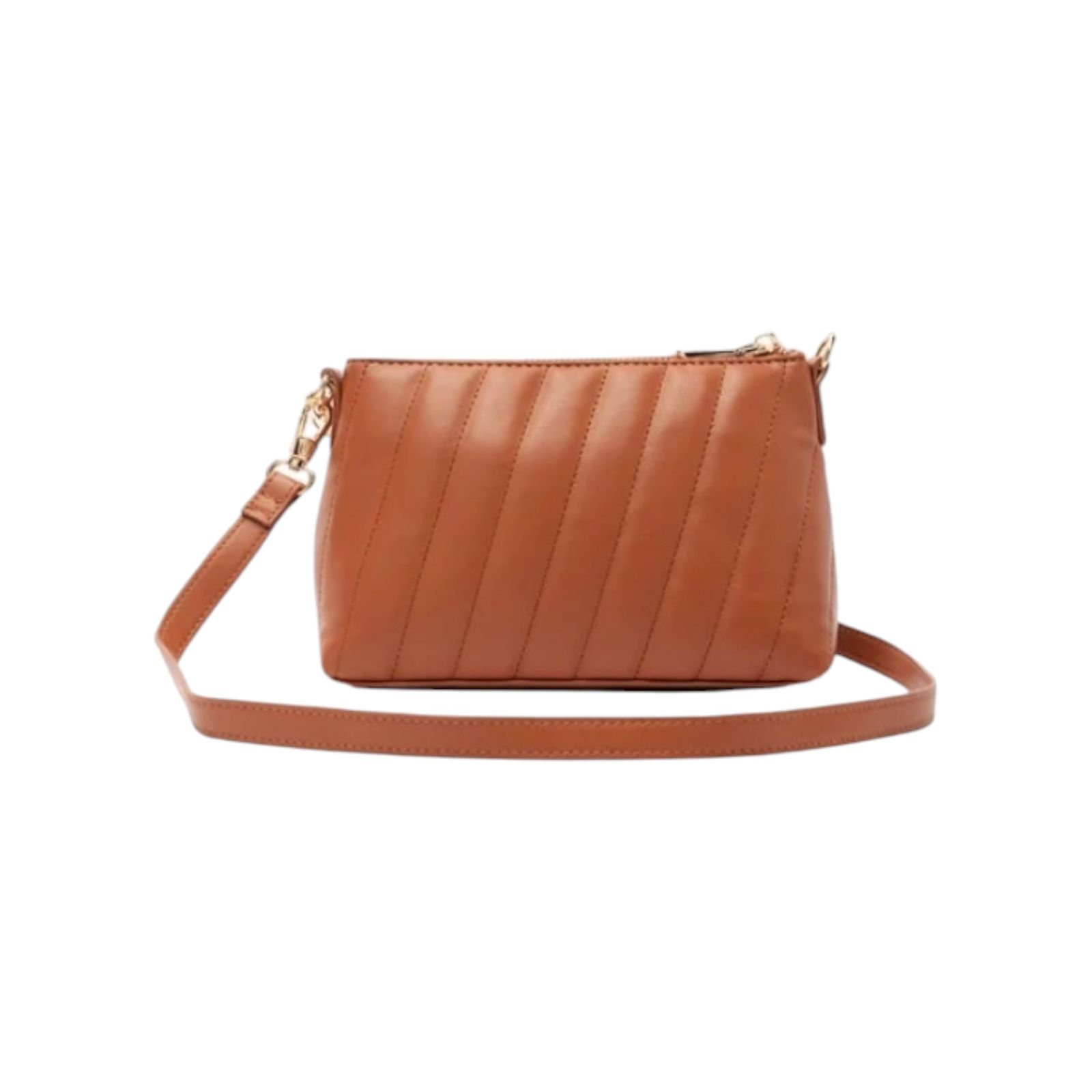 Bolsa Feminina Anacapri Matelassê Tiracolo Pequena Caramelo Caramelo 5