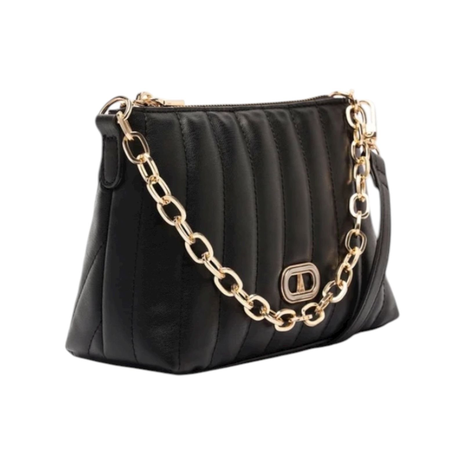 Bolsa Feminina Anacapri Matelassê Tiracolo Pequena Preta Preto 2