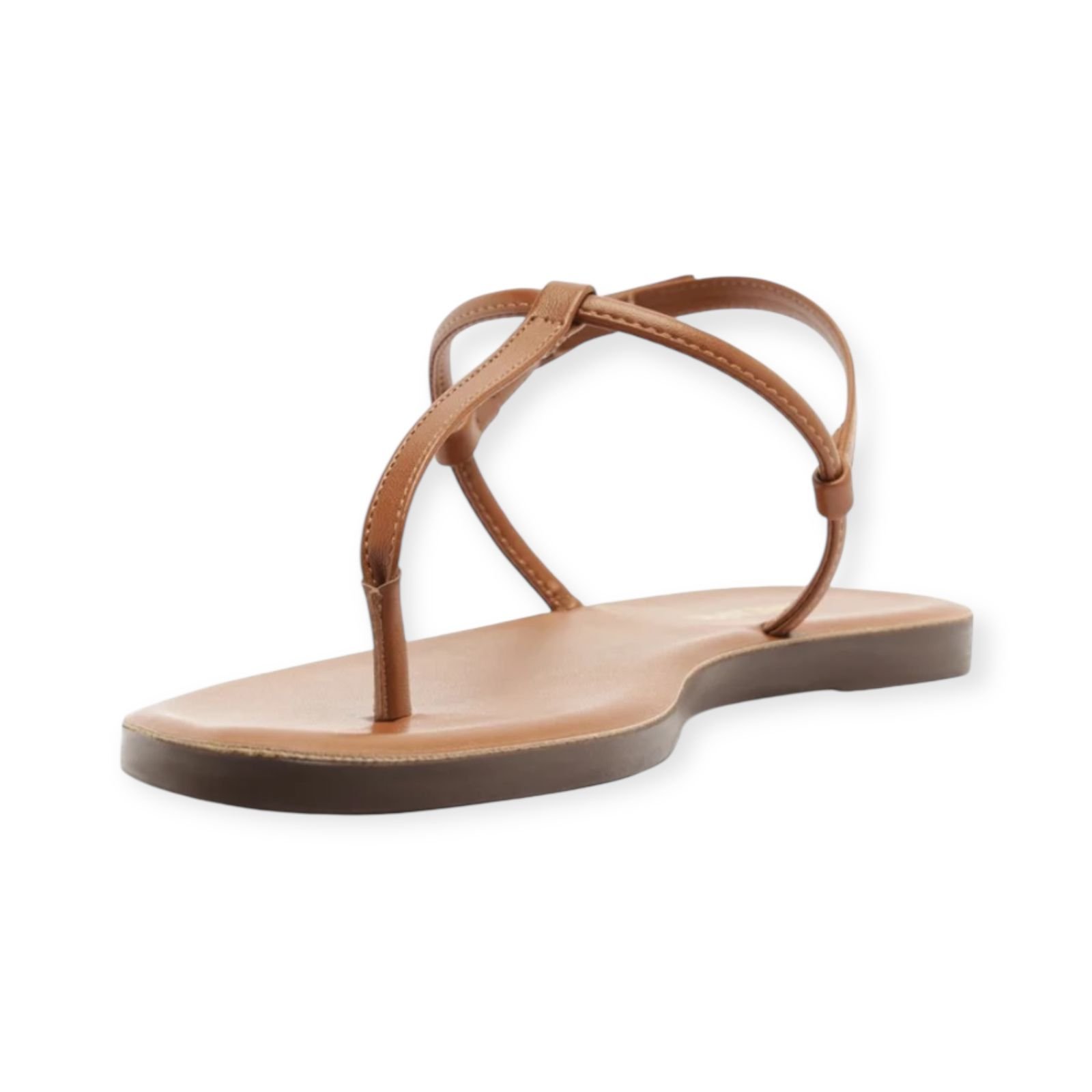 Sandália Rasteira Feminina Anacapri Tiras Slim Caramelo Marrom 4