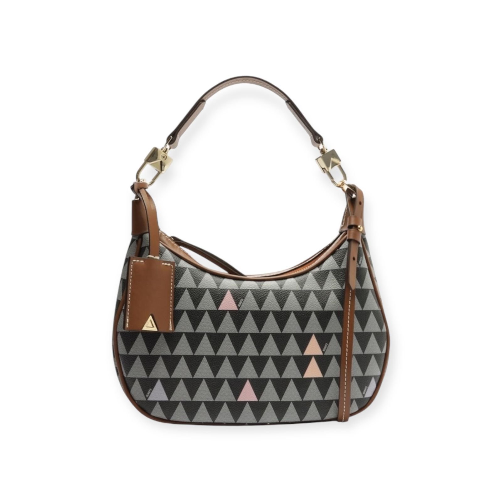 Bolsa Feminina Schutz Tiracolo Triangle Alça Dupla Média Preta