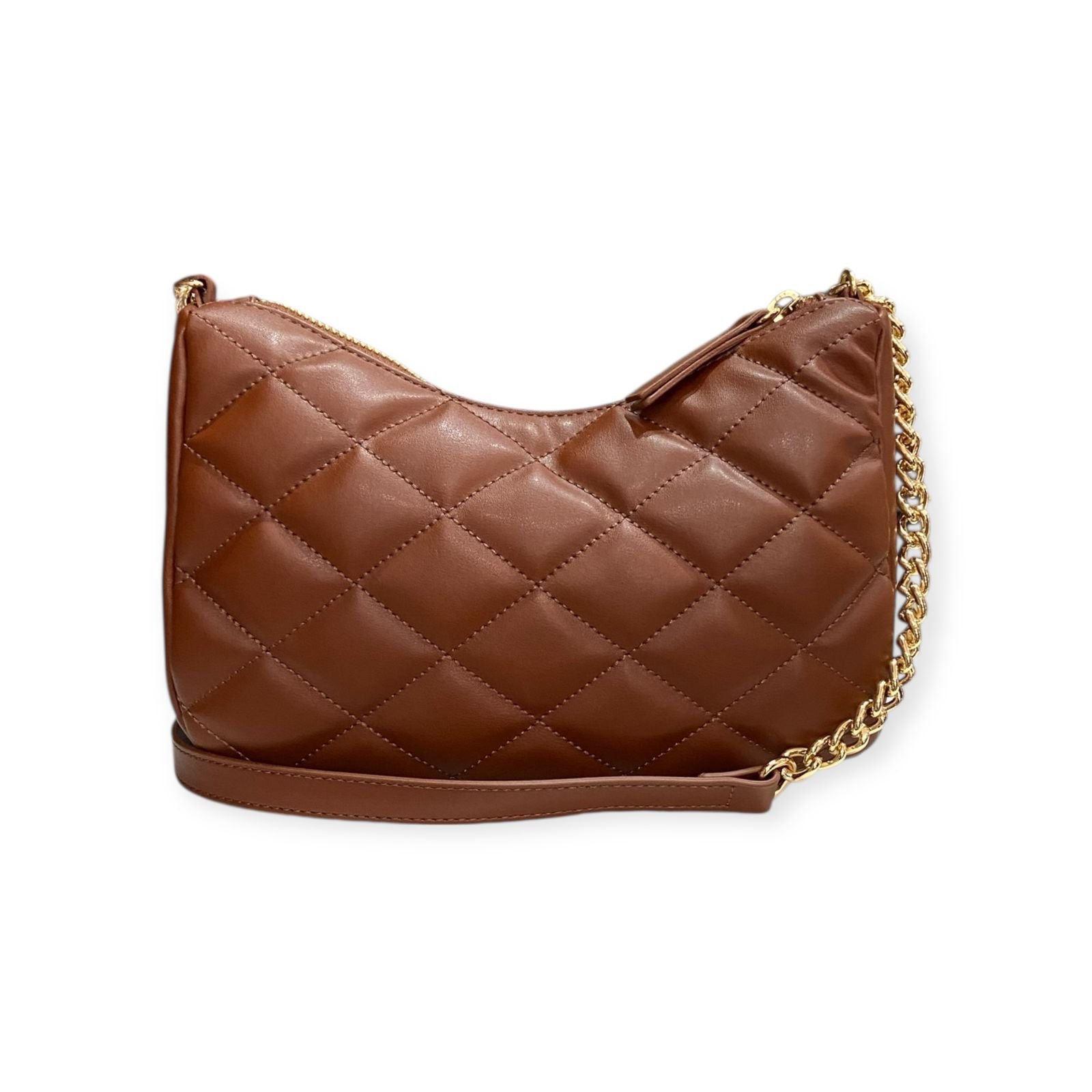 Bolsa Feminina Schutz Tressê Tiracolo Matelassê Pequena Marrom Marrom 3