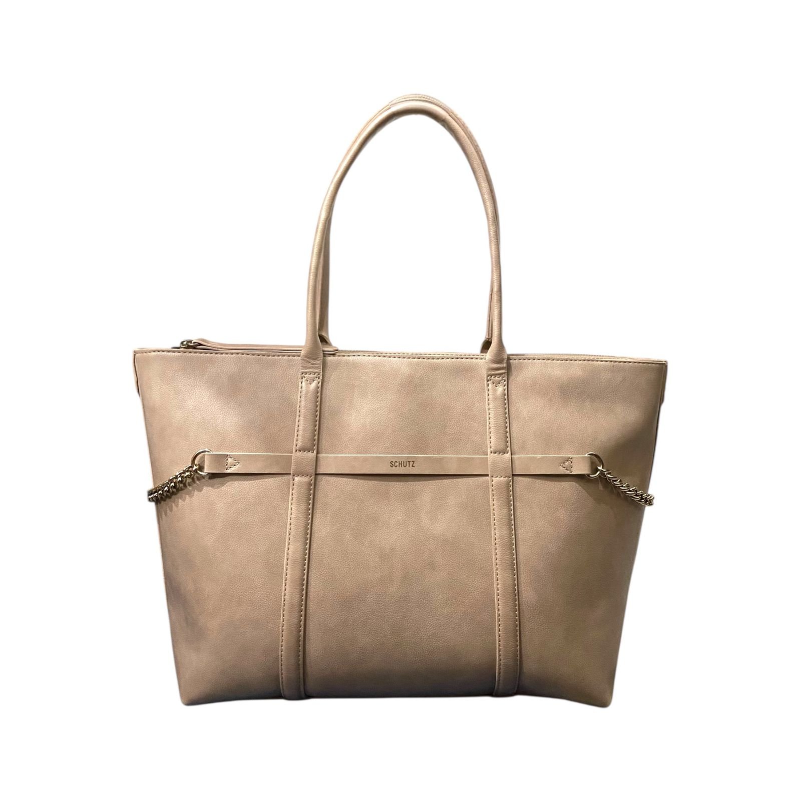 Bolsa Feminina Schutz Shopping De Ombro Darya Grande Nude