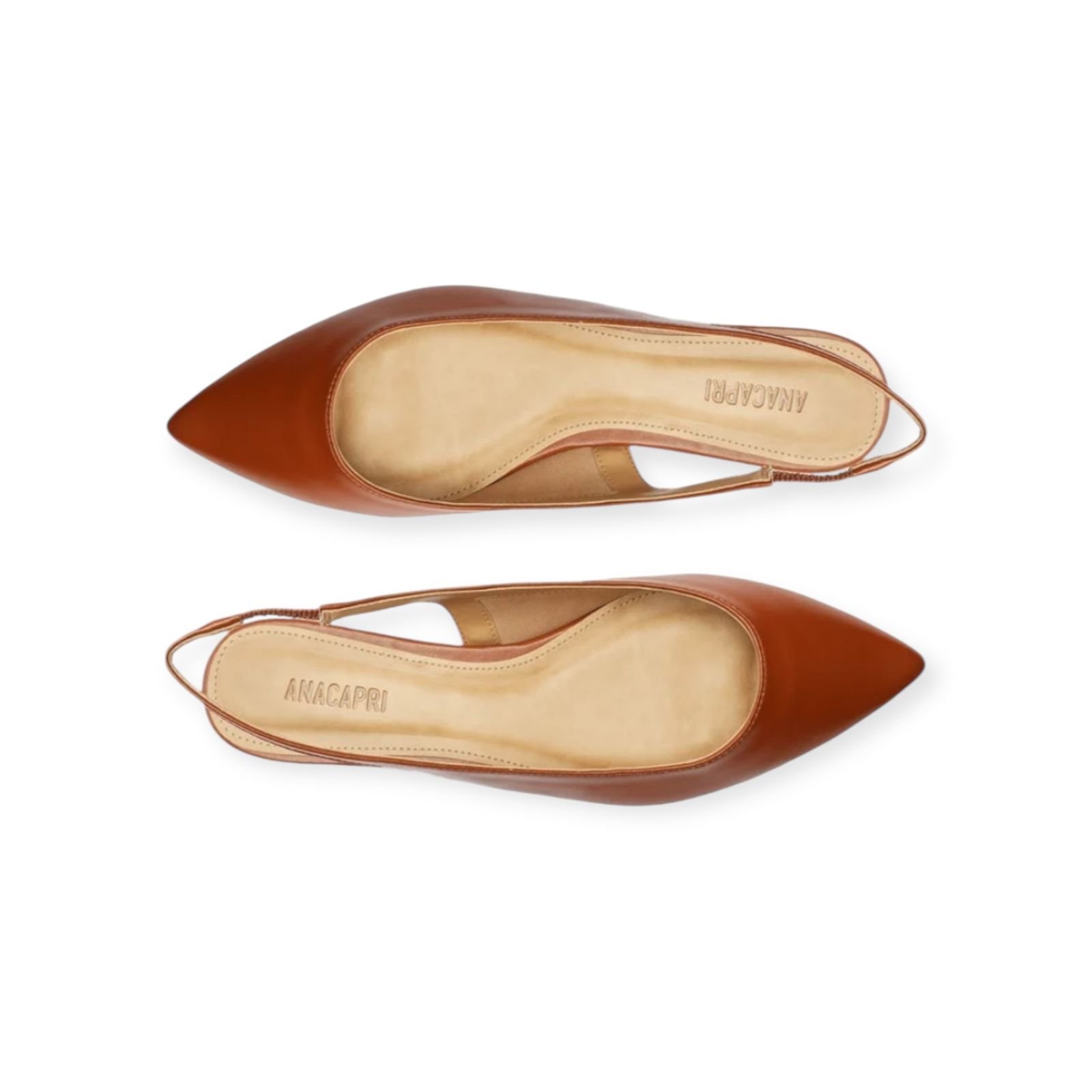 Sapatilha Feminina Anacapri Slingback Bico Fino Marrom Marrom 4