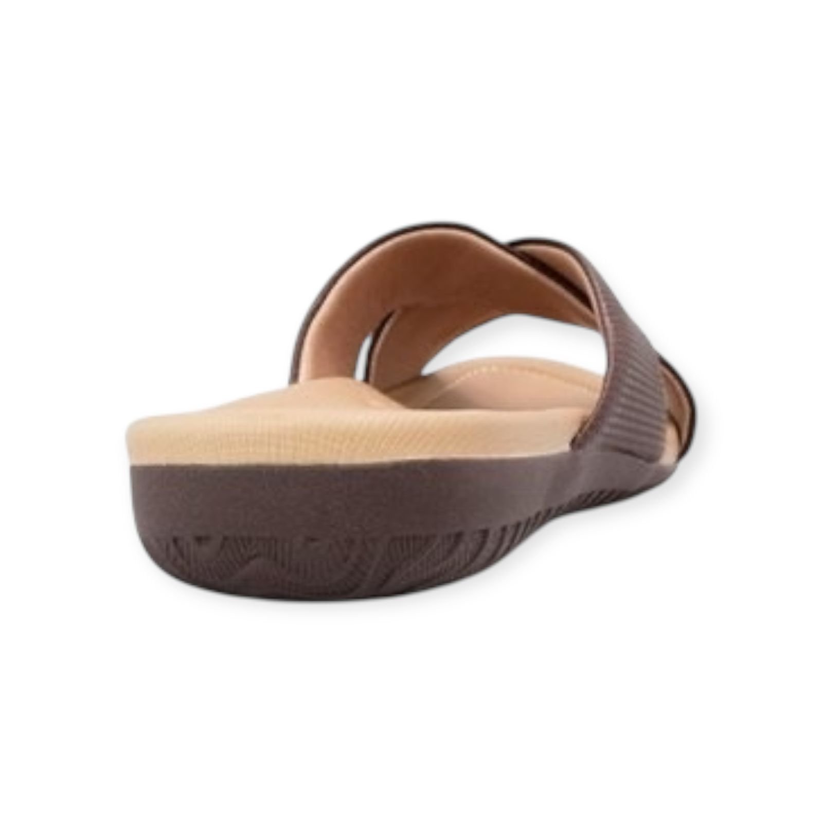 Chinelo Feminino Usaflex Couro Slide Plataforma Marrom Marrom 3