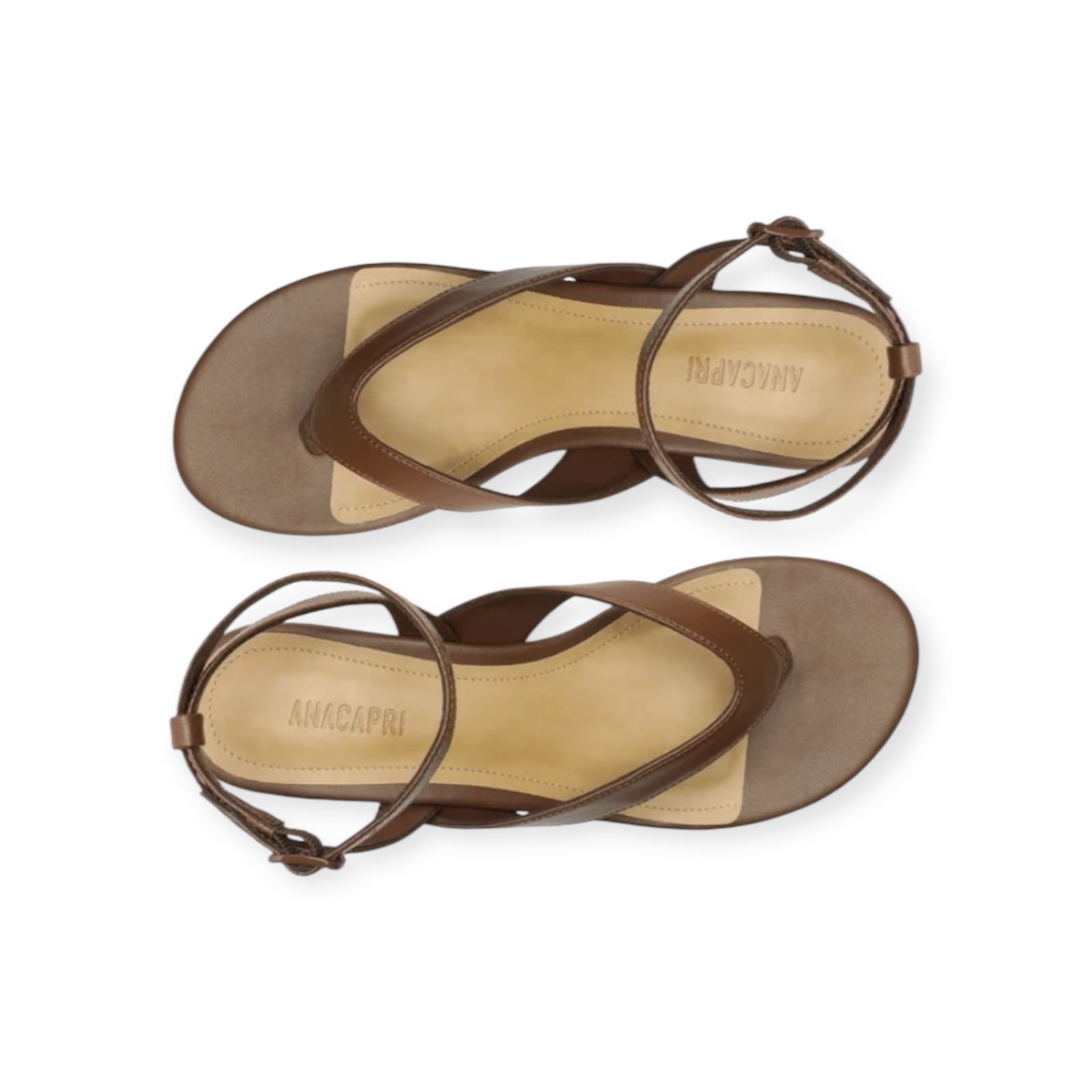 Sandália Feminina Anacapri De Dedo Salto Bloco Baixo Marrom Marrom 4